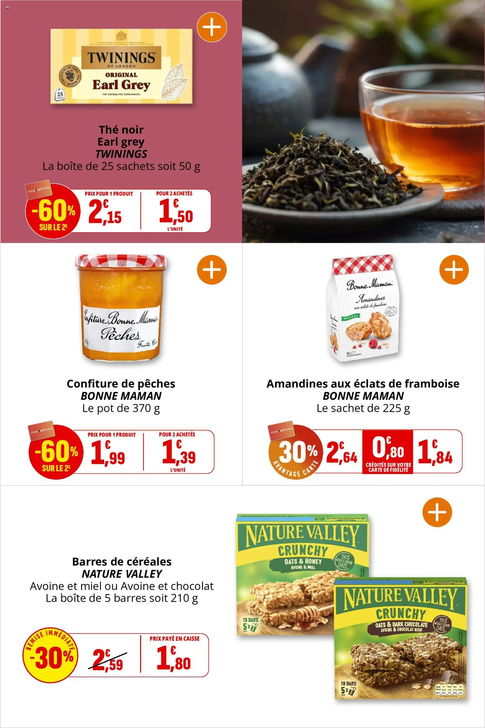 {H1} | Page: 23 | Produits: Pêches, Miel, Confiture, Thé noir
