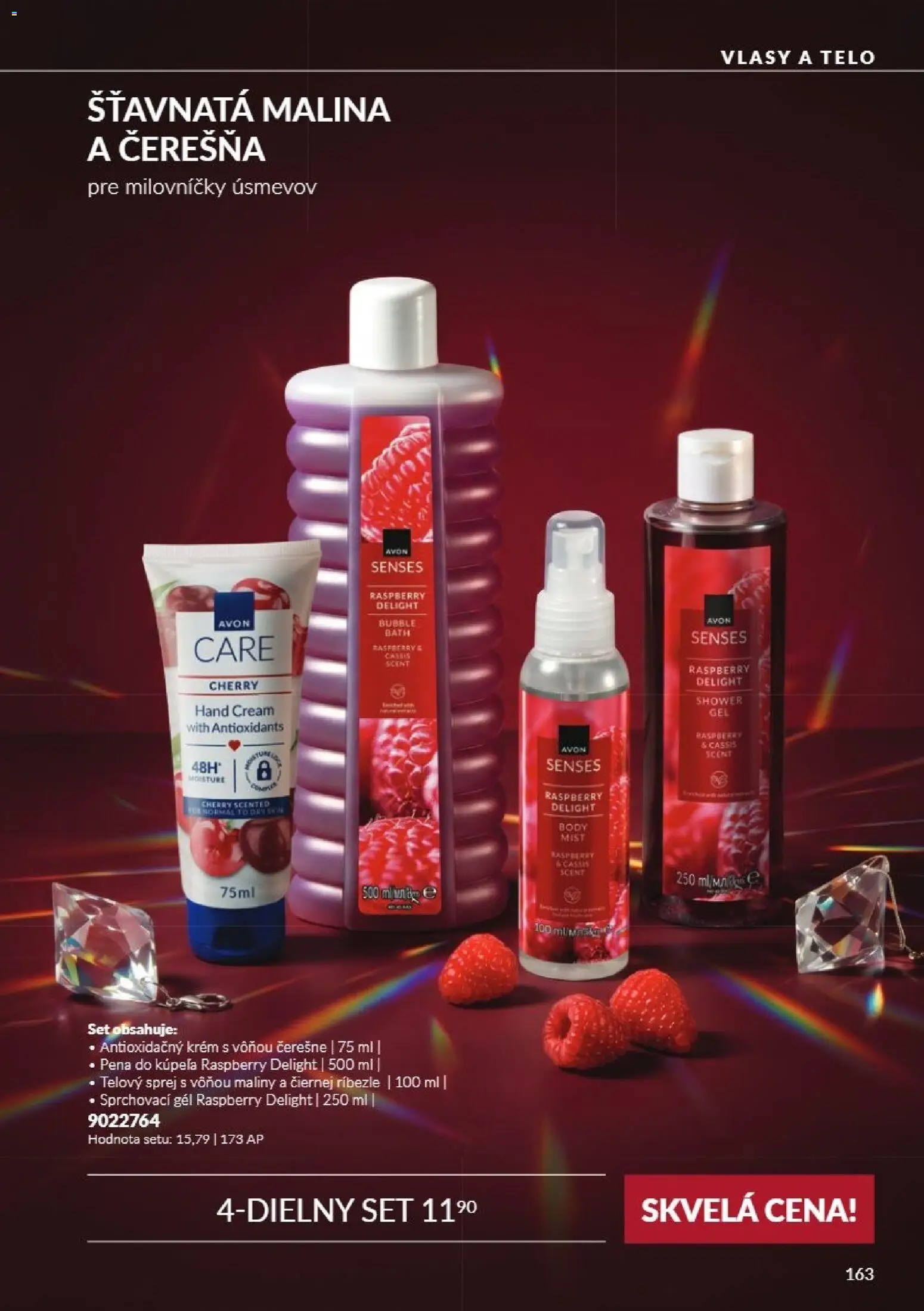 Nové Avon akcie – leták je platný od 01.11.2026 | Strana: 163 | Produkty: Pena do kúpeľa, Krém, Čerešne, Pena
