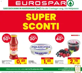 Anteprima del volantino Eurospar volantino San Giovanni in Marignano valido a partire dal 03/09/2026