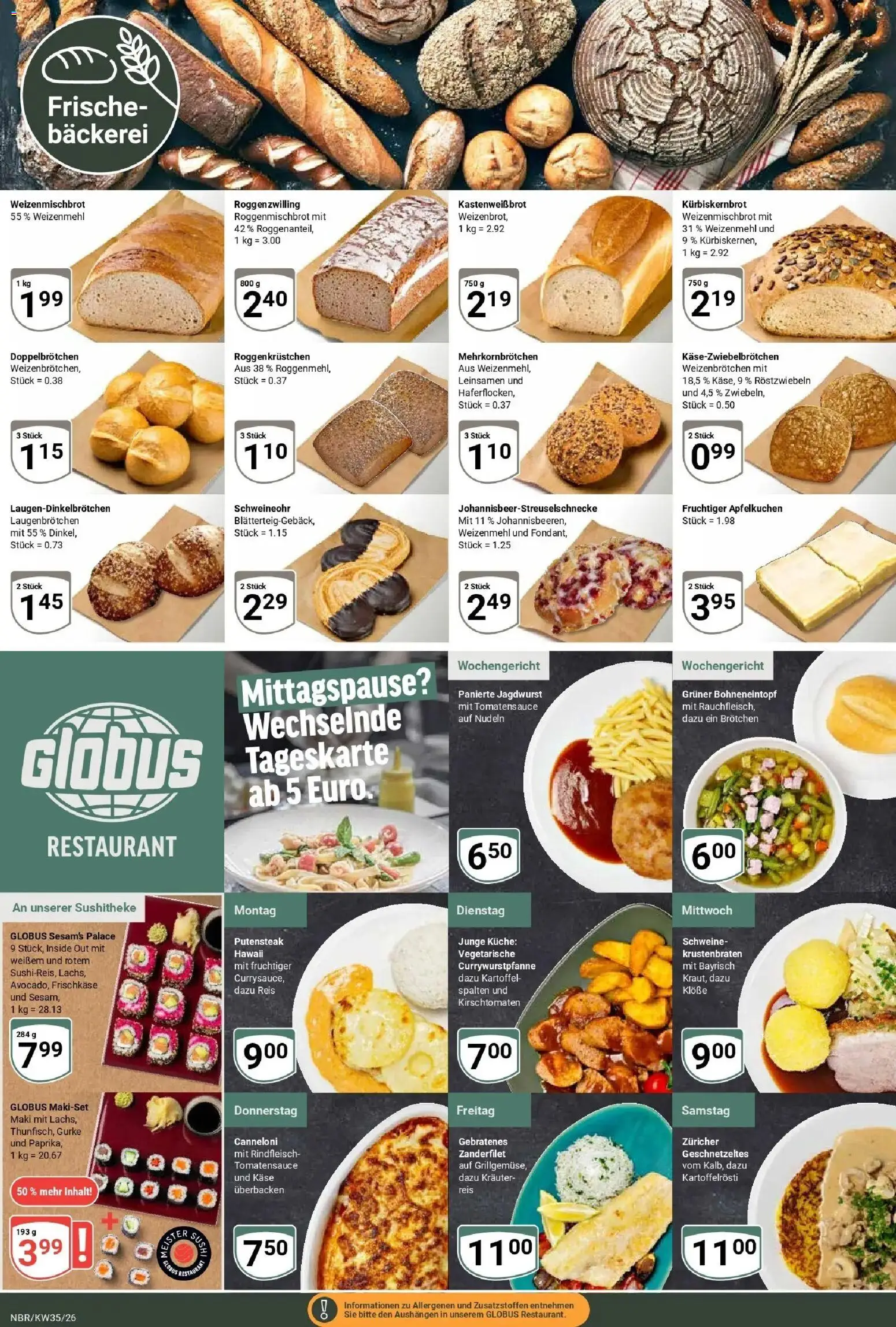 Globus Prospekt Neubrandenburg (ab 24.08.2026) » Angebote online | Seite: 7 | Produkte: Käse, Weizenmehl, Reis, Frischkase