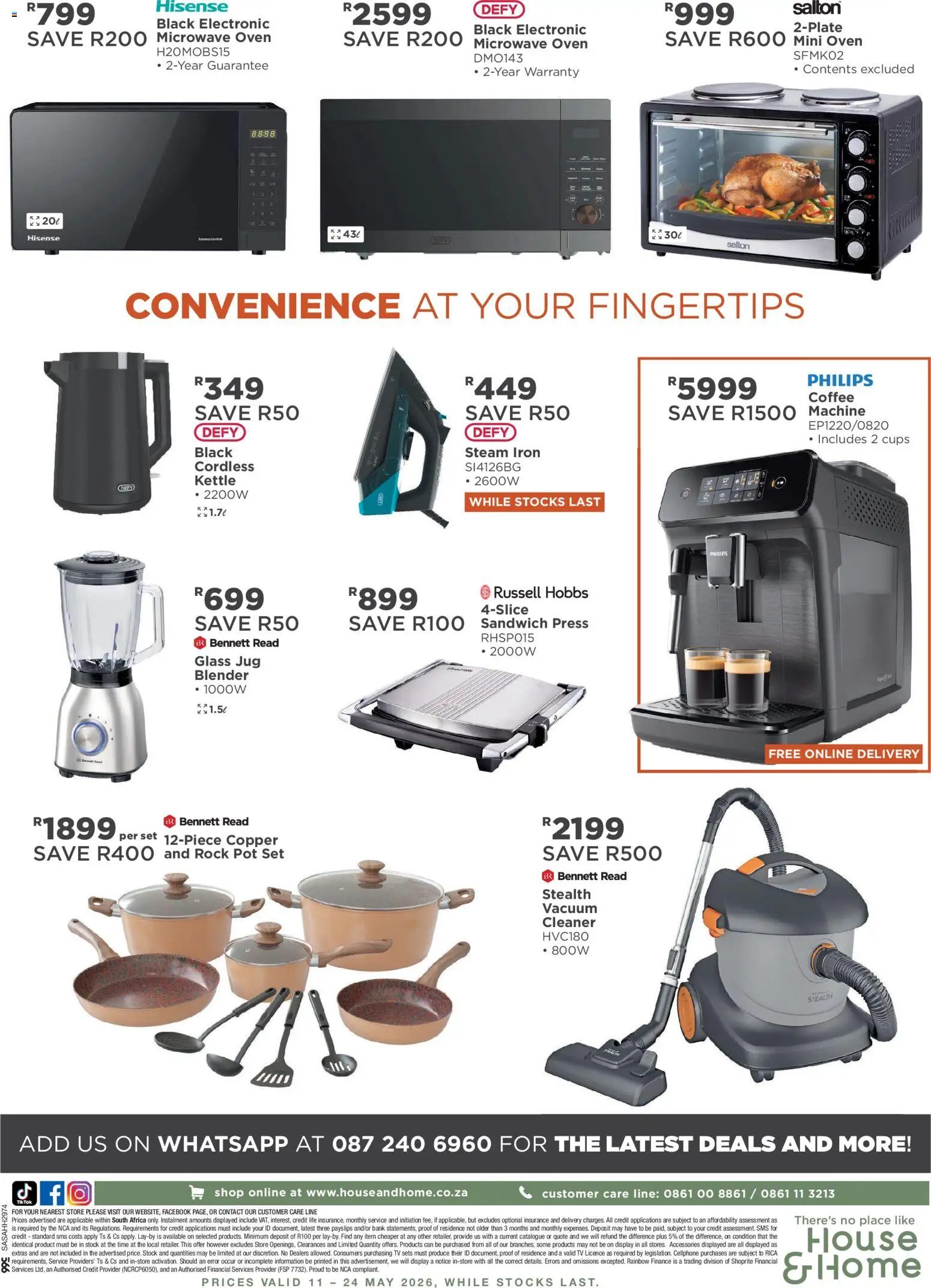 New House and Home catalogue – valid from 11.05.2026 | Page: 12 | Products: Oven, Microwave oven, Vacuum cleaner, TV