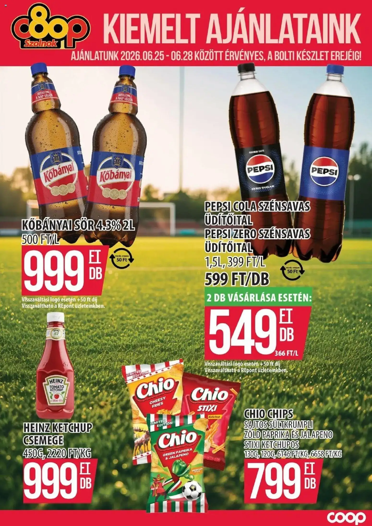 COOP Szolnok akciós ujság - amely érvényes a következő dátumtól: 25.06.2026 | Oldal: 1
