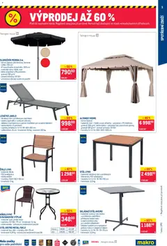 Náhled letáku Makro leták - Nepotravinové zboží od 15.07.2026 | Strana: 3 | Produkty: Eukalyptus, Lehátka, Židle, Slunečník