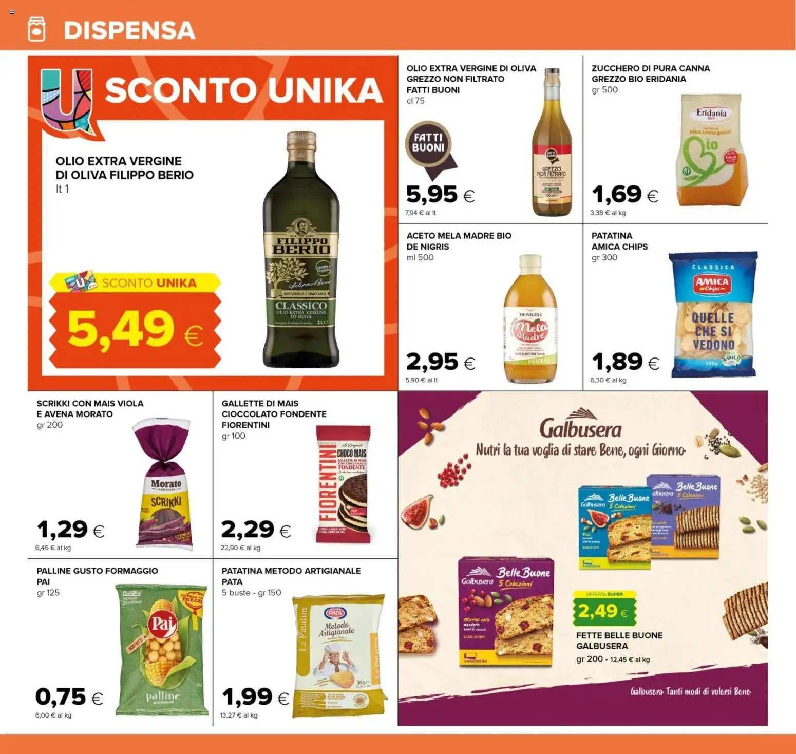 Volantino Oasi del 21/08/2026 | Pagina: 24 | Prodotti: Formaggio, Gallette, Olio extra vergine, Mais