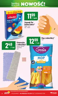 Pogląd oferty "POLOmarket gazetka - Nowości" - ważna od 11.09.2026 | Strona: 12 | Produkty: Gąbka, Mop