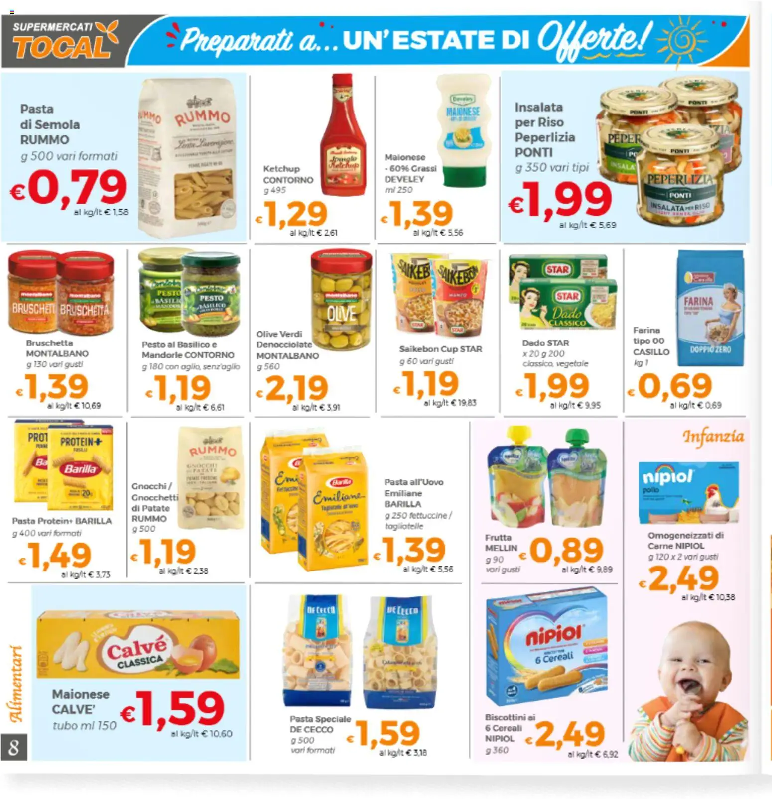 Volantino Tocal del 09.06.2026 | Pagina: 8 | Prodotti: Cereali, Maionese, Pesto, Gnocchetti