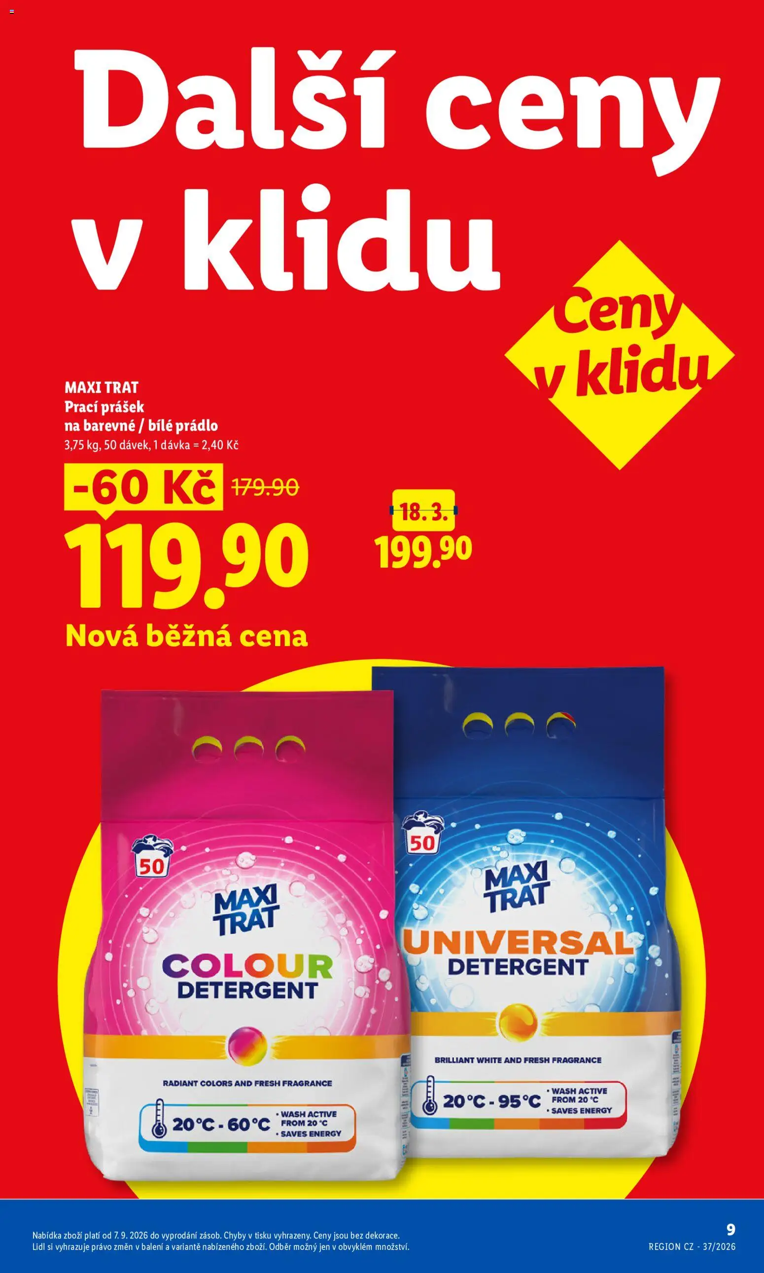 Lidl leták - Pro čistou domácnost máme všechno od 07.09.2026 | Strana: 9 | Produkty: Prací Prášek