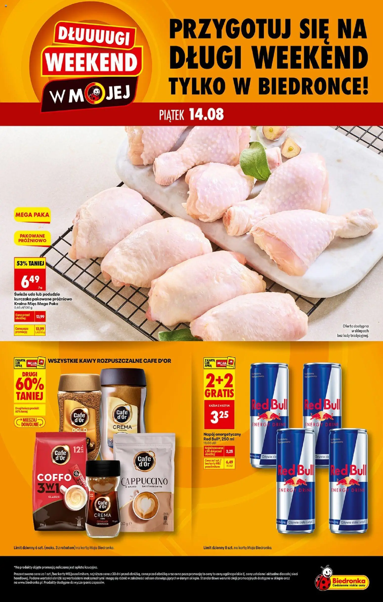 Biedronka gazetka - Długi weekend od 13.08.2026 | Strona: 2 | Produkty: Karta, Czekolady, Cafe d'Or, Kraina mięs