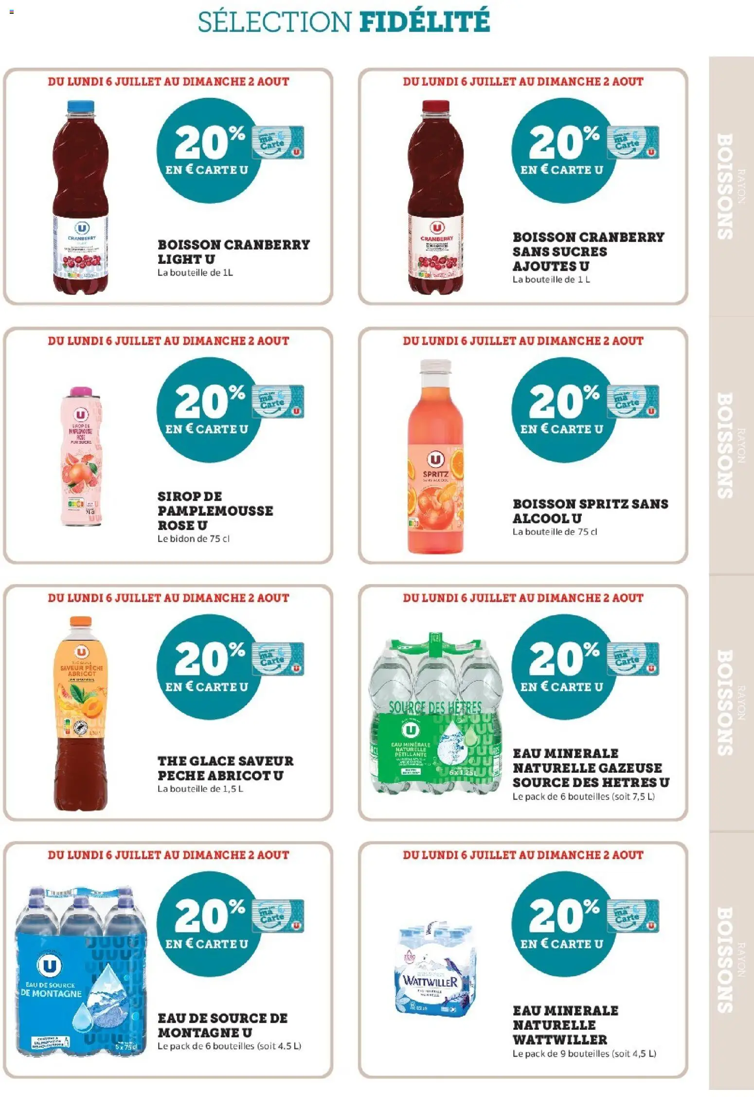 {H1} | Page: 15 | Produits: Alcool, Pêche, Eau de source, Thé glacé