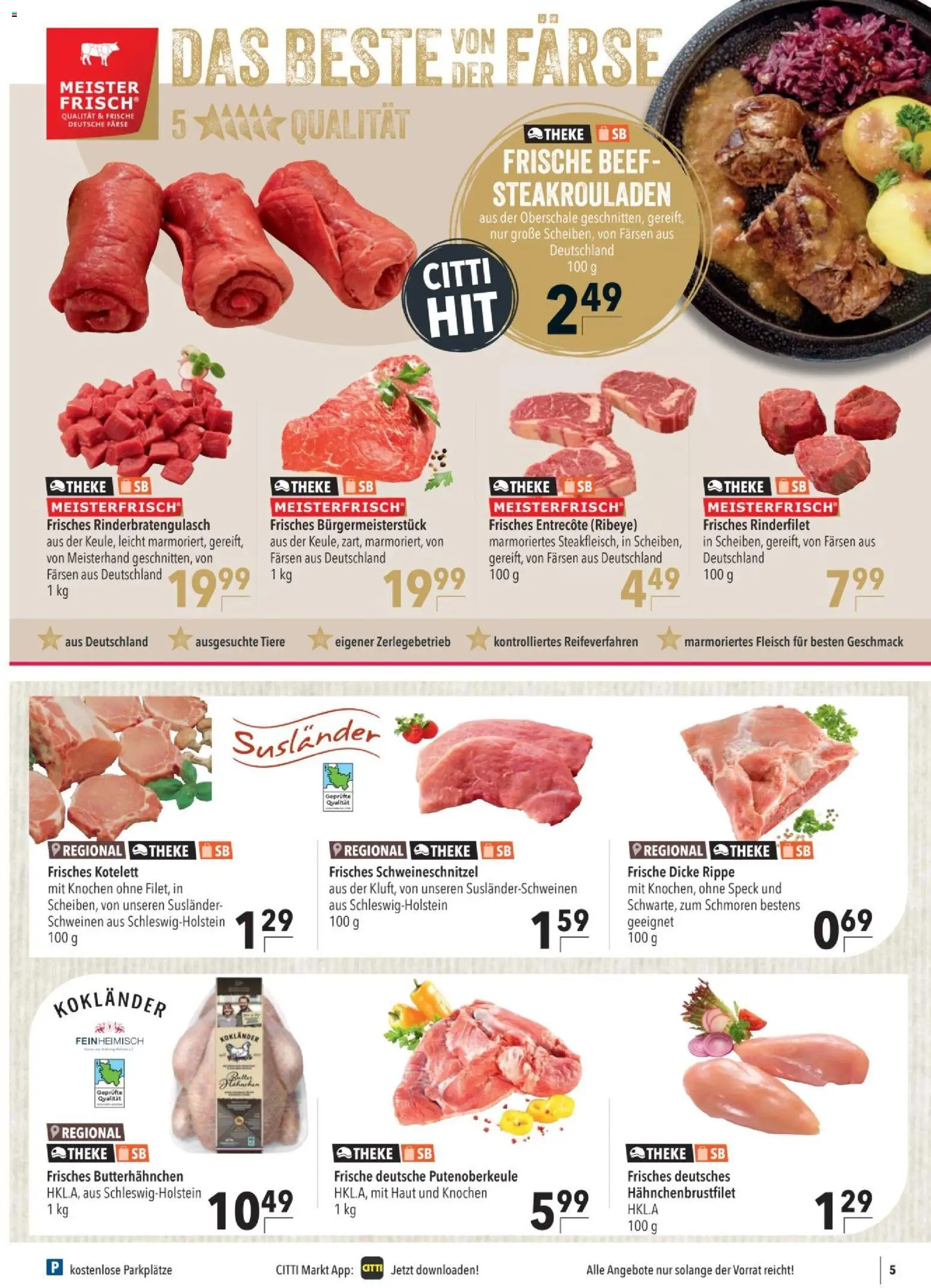 CITTI tilbudsavis – gyldig fra 22.04.2026 | Side: 5 | Produkter: Entrecote