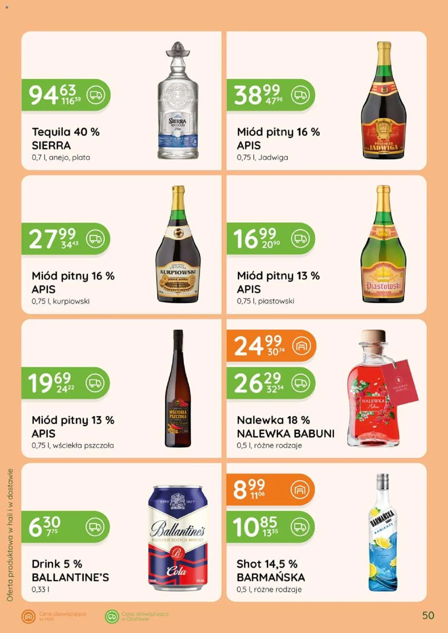 Eurocash gazetka - Katalog Alkoholowy od 01.09.2026 | Strona: 50 | Produkty: Miód, Nalewka Babuni, Miód pitny, Whisky