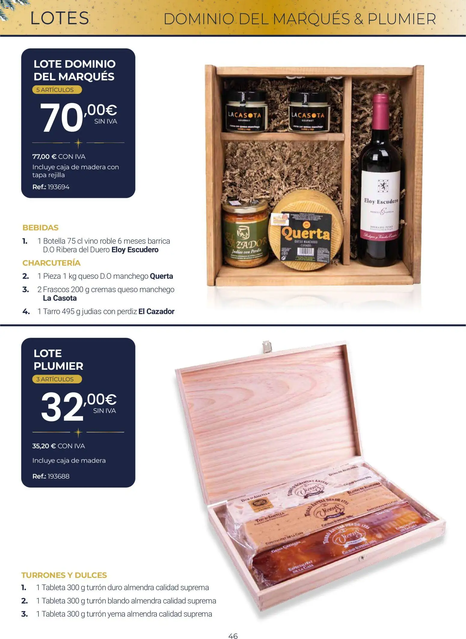 Makro Lotes y Cestas Navidad Centro │ válido desde el 03/09/2026 | Página: 46 | Productos: Queso, Vino, Judías, Caja