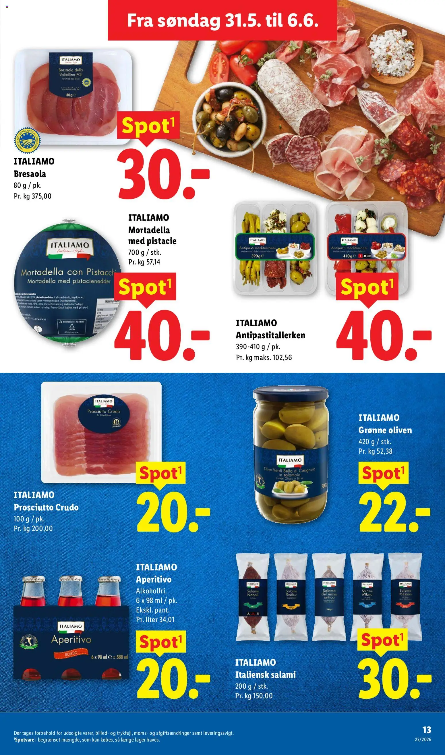 Lidl tilbudsavis – gyldig fra 31.05.2026 | Side: 17 | Produkter: Salami, Oliven, Søm