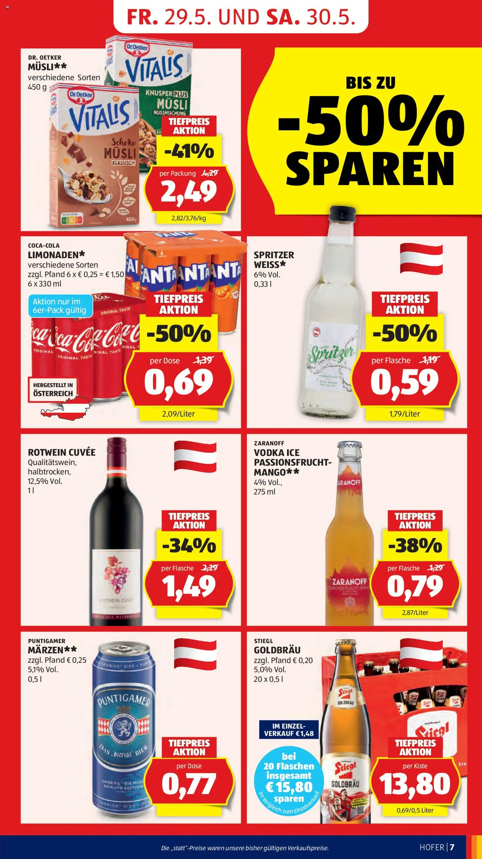 Hofer Flugblatt gültig ab 29.05.2026 | Seite: 9 | Produkte: Mango, Bier