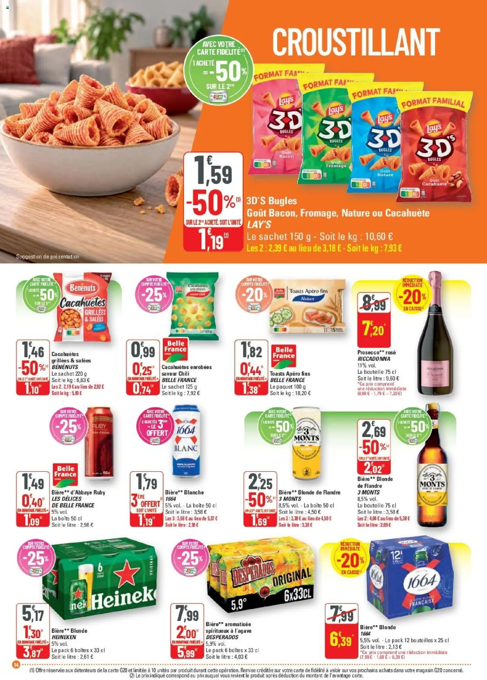 {H1} | Page: 14 | Produits: Desperados original, Desperados, Bacon, Prosecco