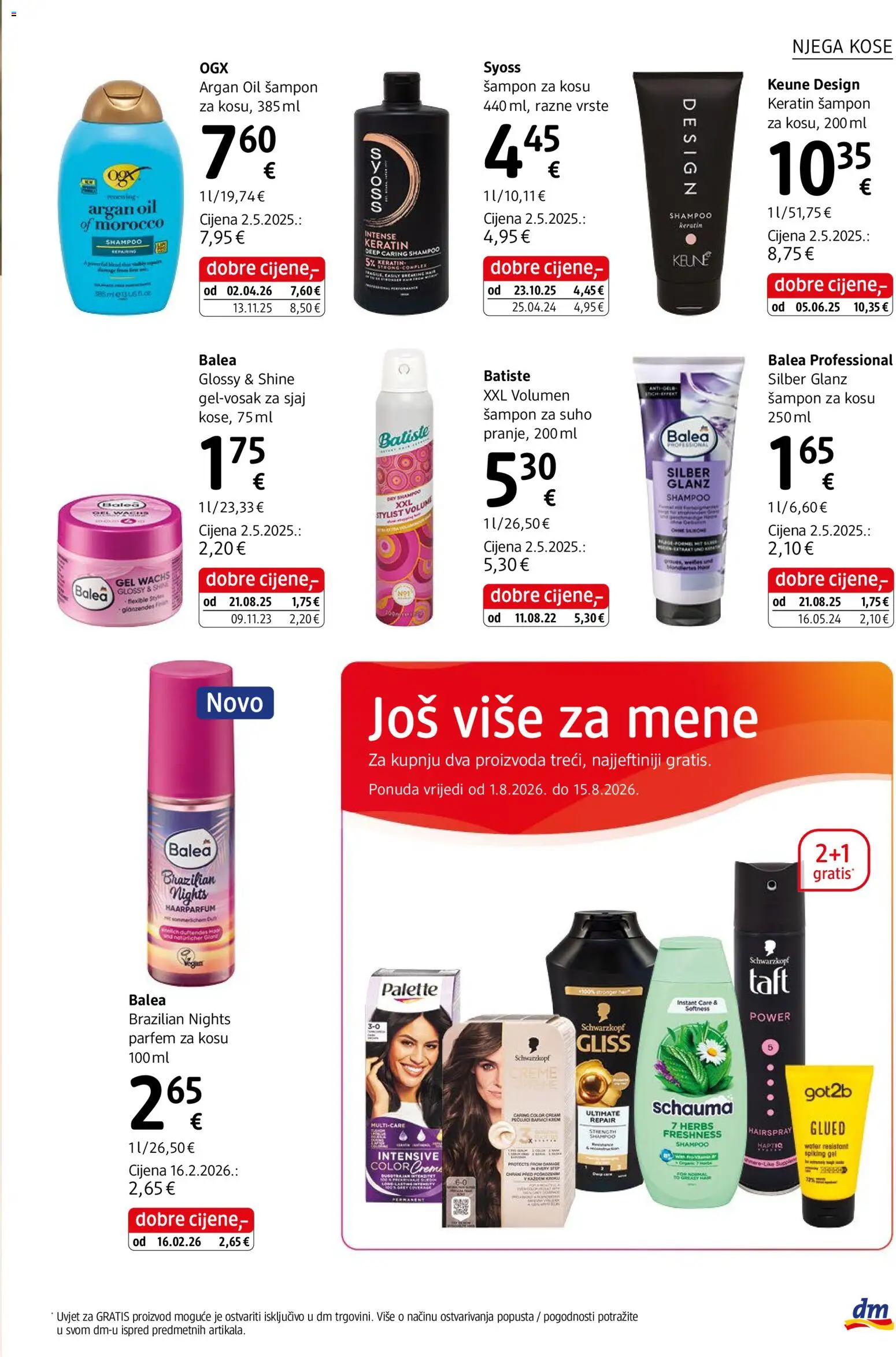 DM katalog | vrijedi od 01.08.2026 | Stranica: 19 | Proizvodi: Parfem, Šampon