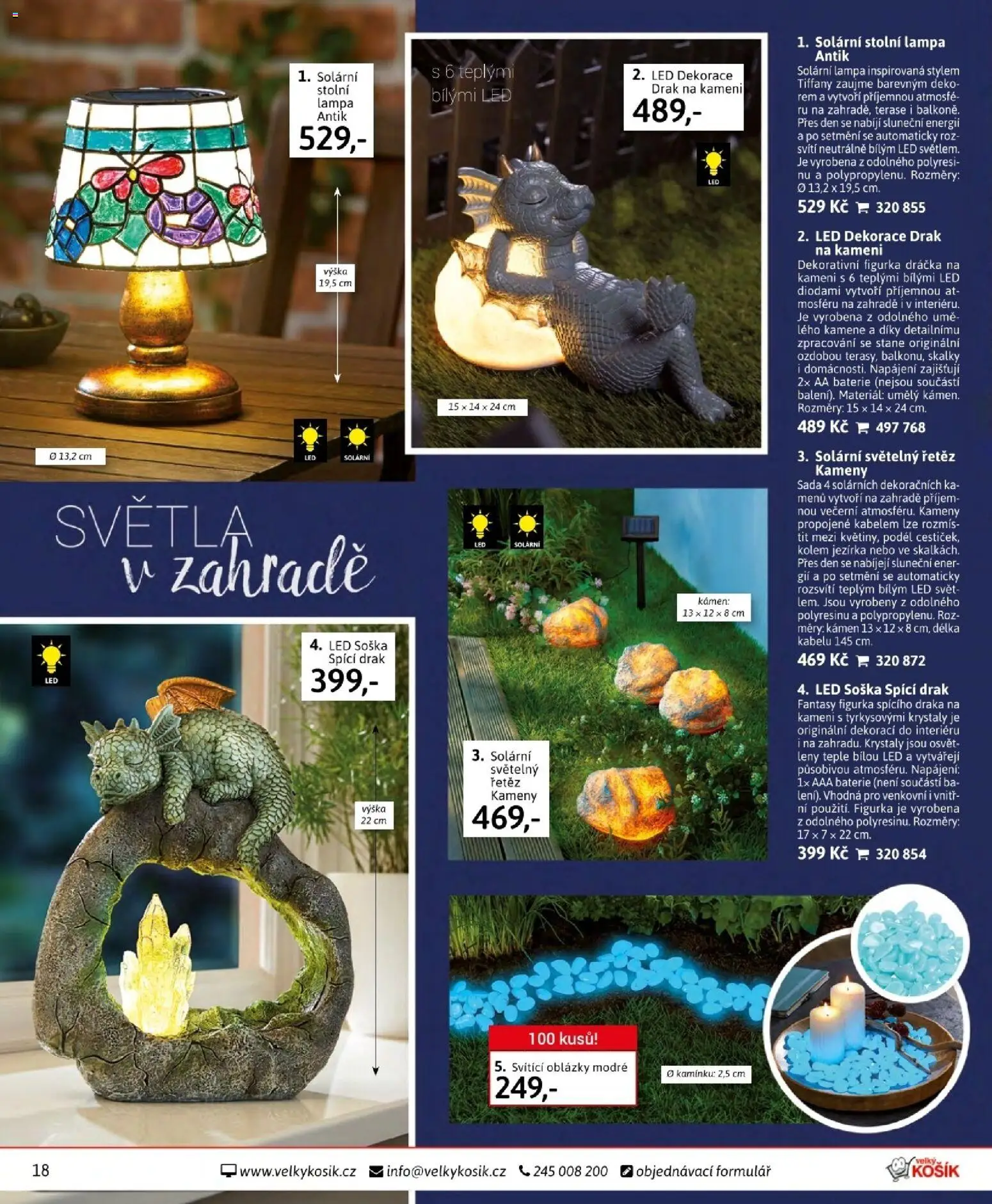 Velký Košík katalog srpen 2026 od 01.08.2026 | Strana: 18 | Produkty: AA baterie, Košík, Soška, Lampa