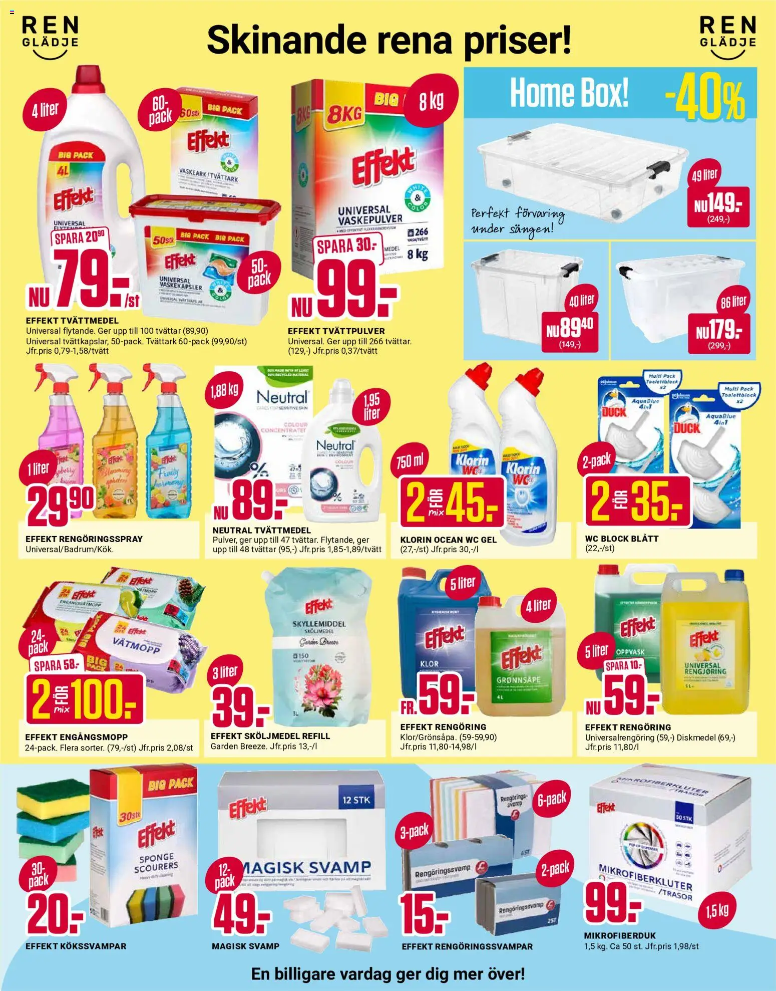 ÖoB reklamblad aktuell från 10/08/2026 | Sida: 4 | Produkter: Svamp, Tvättmedel, Sköljmedel, Rengöringsspray