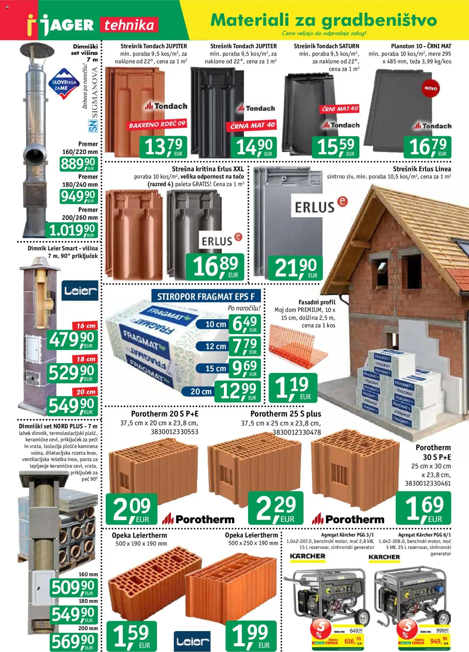 Novi Jager katalog ponudbe – veljaven od 16.09.2026 | Stran: 4 | Izdelki: Teza, Kos, Generator