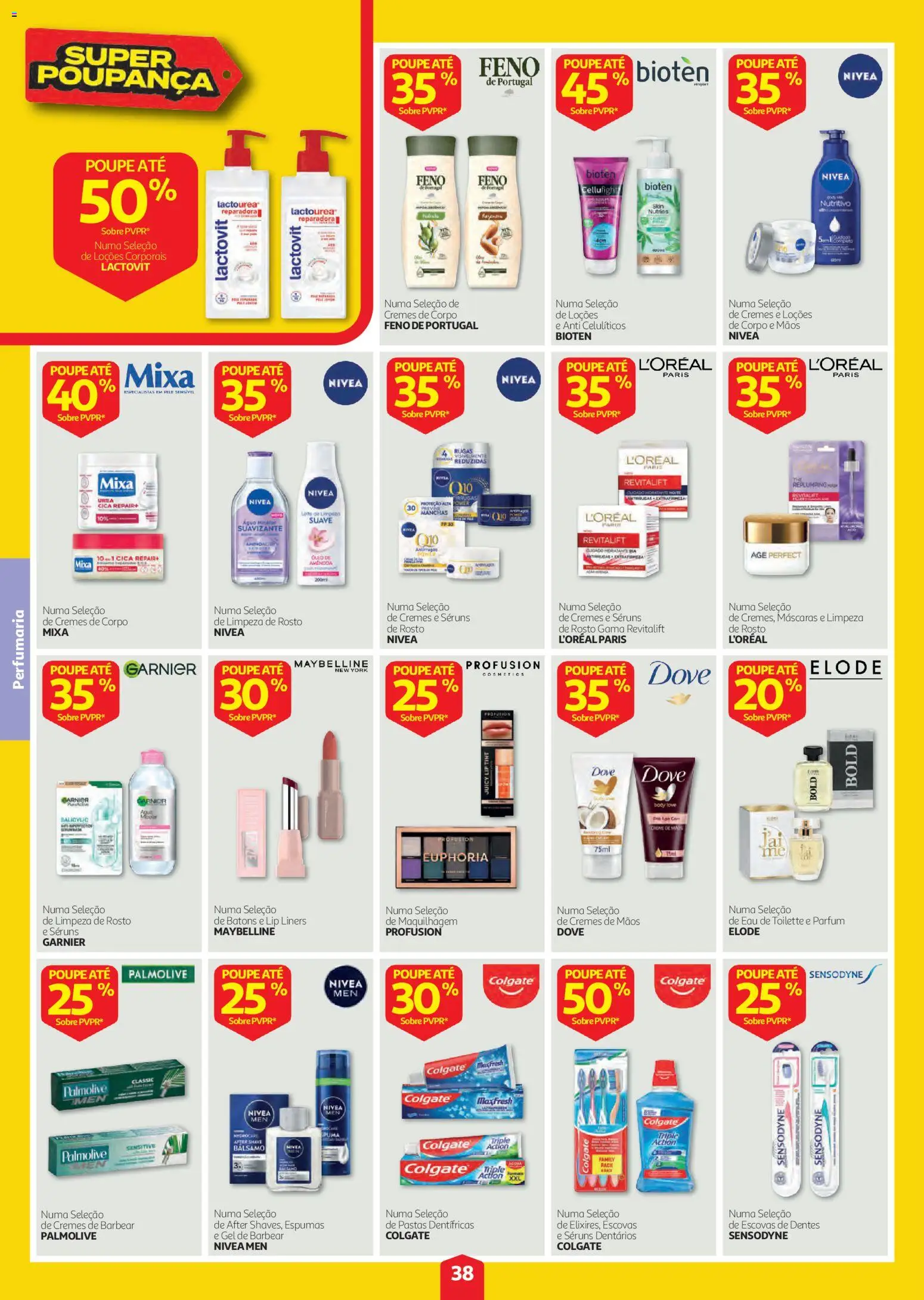 Auchan folheto │ válido de 01/10/2026 | Página: 38 | Produtos: Agua, Eau de toilette, Água micelar, Maquilhagem