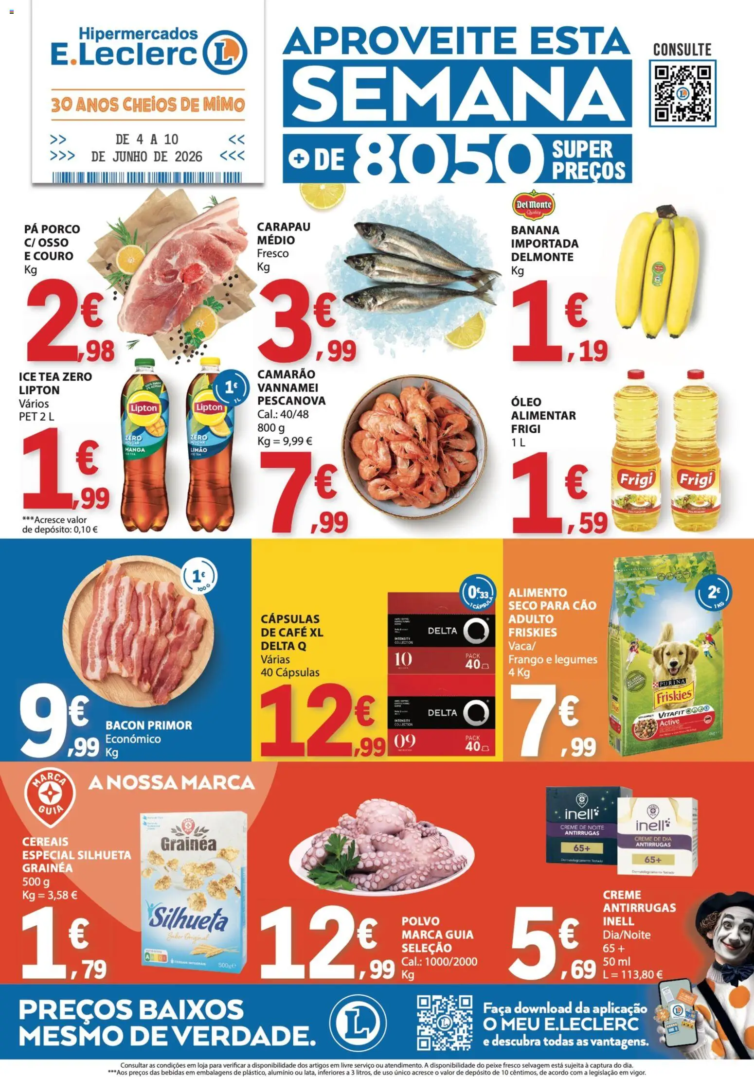 E.Leclerc folheto │ válido de 04.06.2026 | Página: 1 | Produtos: Delta q, Peixe, Açúcar, Pá