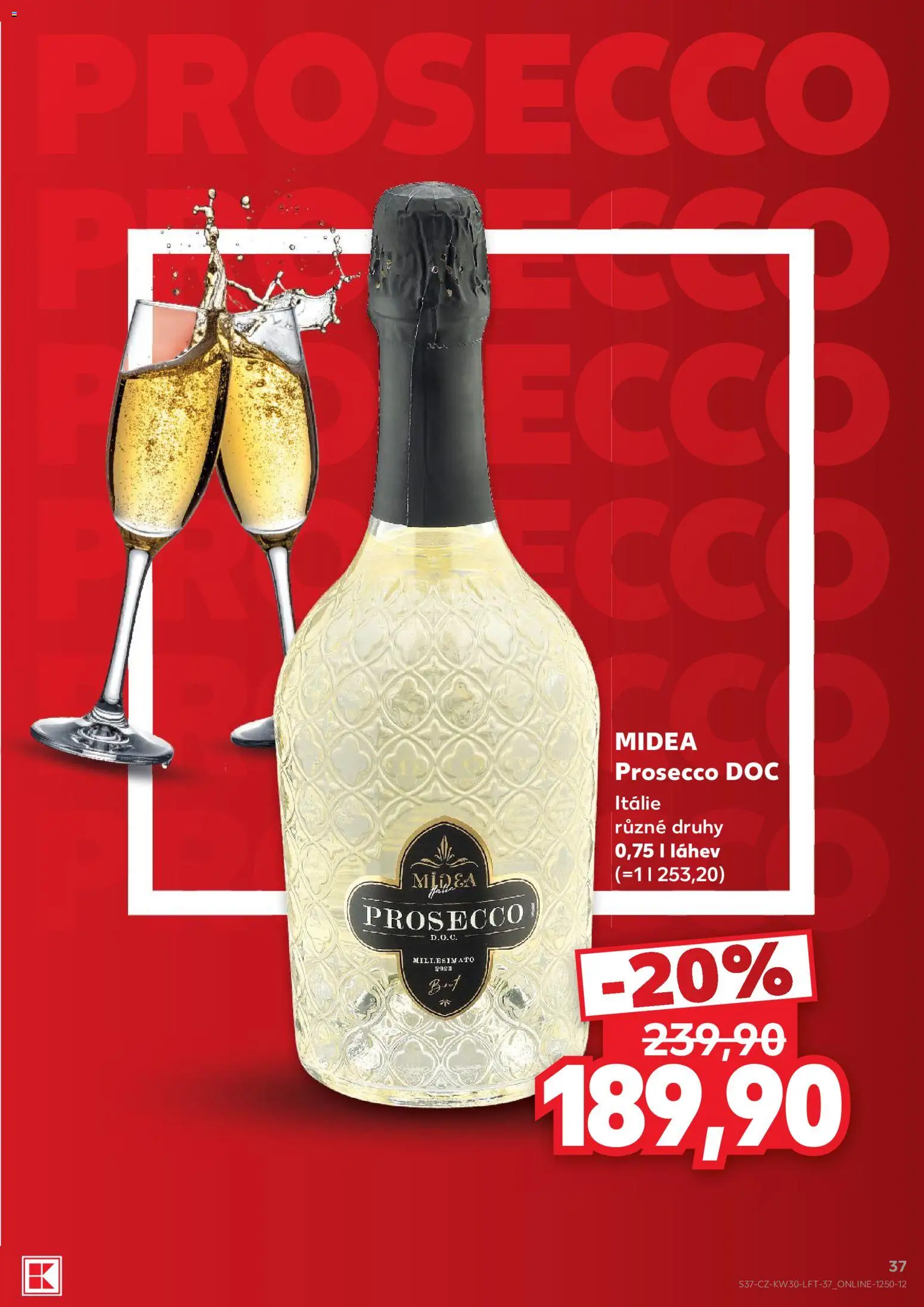 Kaufland leták od 22.07.2026 | Strana: 37 | Produkty: Prosecco, Prosecco DOC, Láhev
