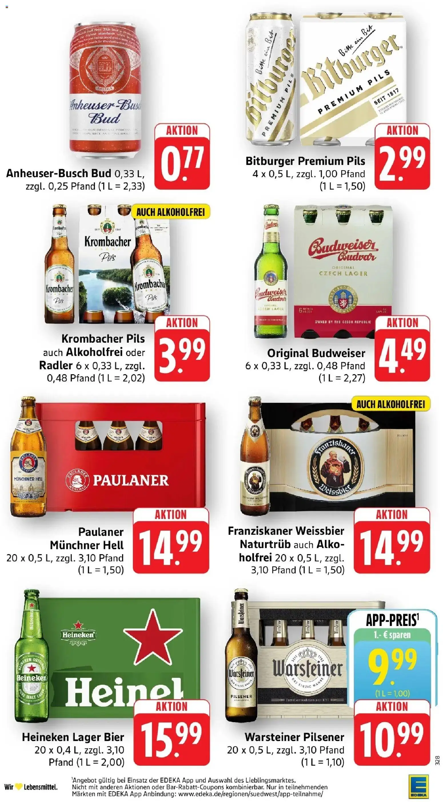 Edeka Prospekt Raunheim (ab 26.10.2026) » Angebote Online | Seite: 33 | Produkte: Bitburger, Bier, Radler, Paulaner