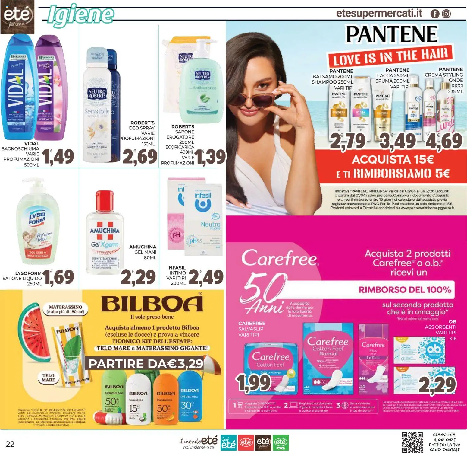 Volantino Eté del 12.06.2026 | Pagina: 22 | Prodotti: Balsamo, Sapone, Bagnoschiuma, Intimo