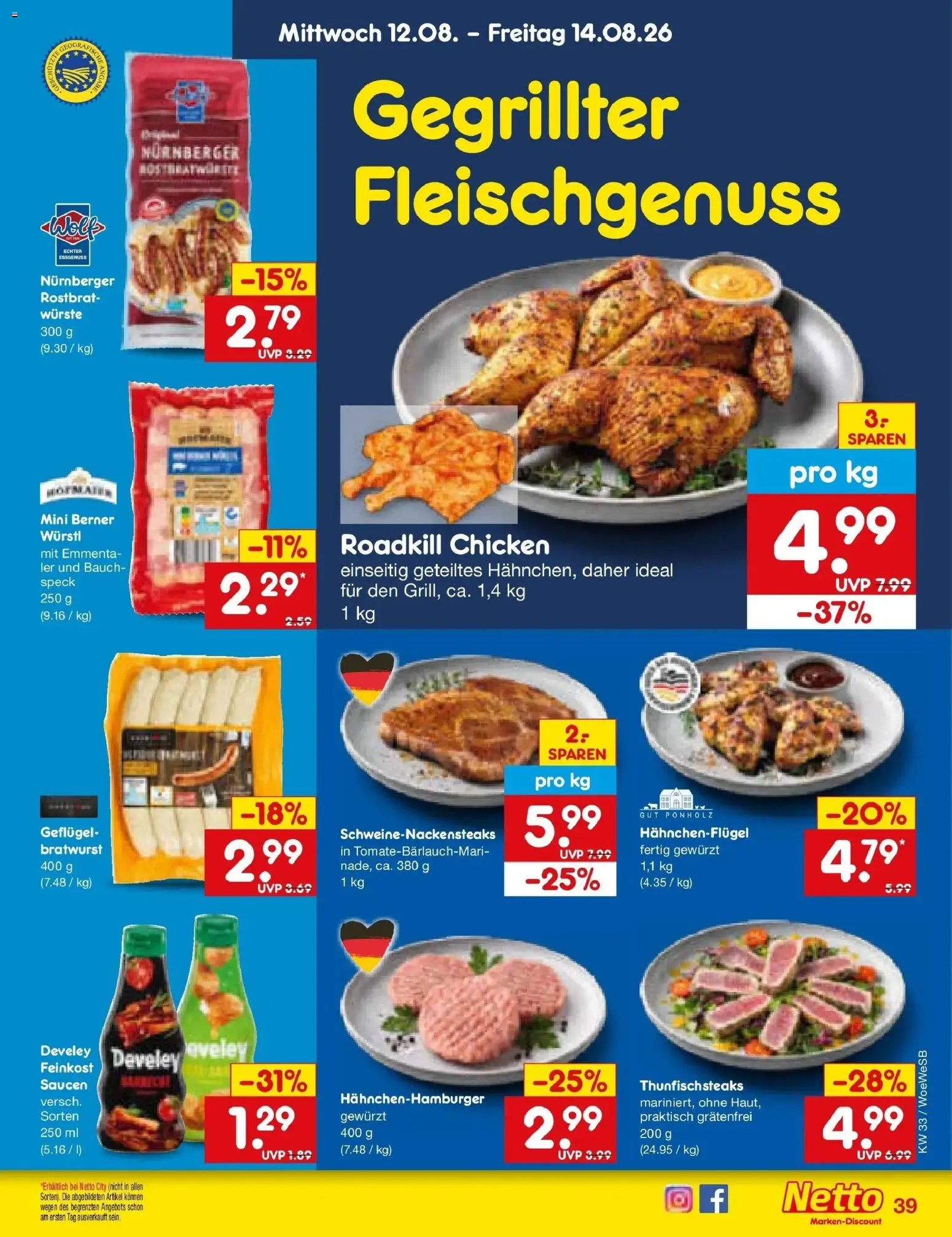 Netto Marken-Discount Prospekt Katzweiler (ab 10.08.2026) » Angebote | Seite: 55 | Produkte: Würstl, Bratwurst