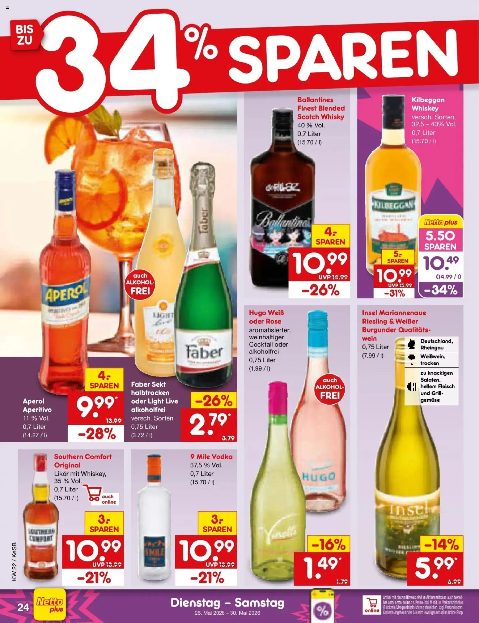 Netto Marken-Discount Prospekt Bonn – gültig ab 26.05.2026 | Seite: 30 | Produkte: Whisky, Grill, Gemüse, Vodka