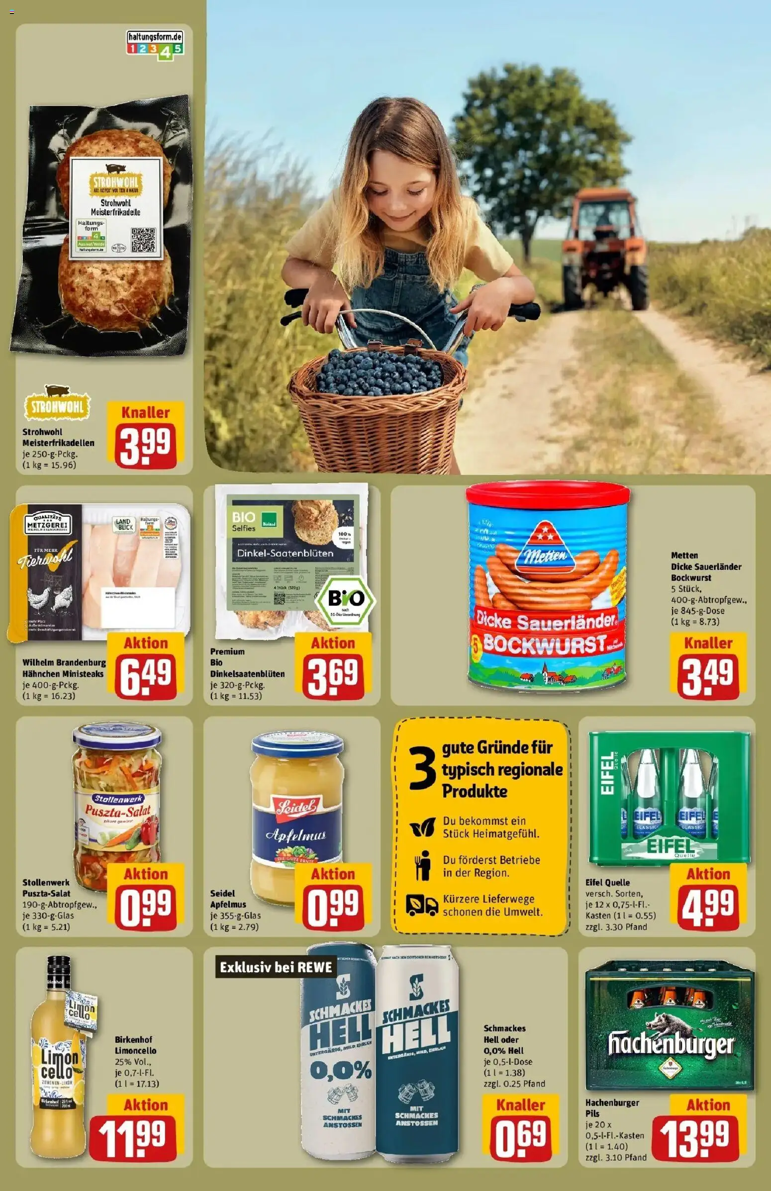 Rewe Prospekt Diez – gültig ab 27.07.2026 | Seite: 27 | Produkte: Hahnchen, Dicke sauerlander bockwurst, Pils, Limoncello