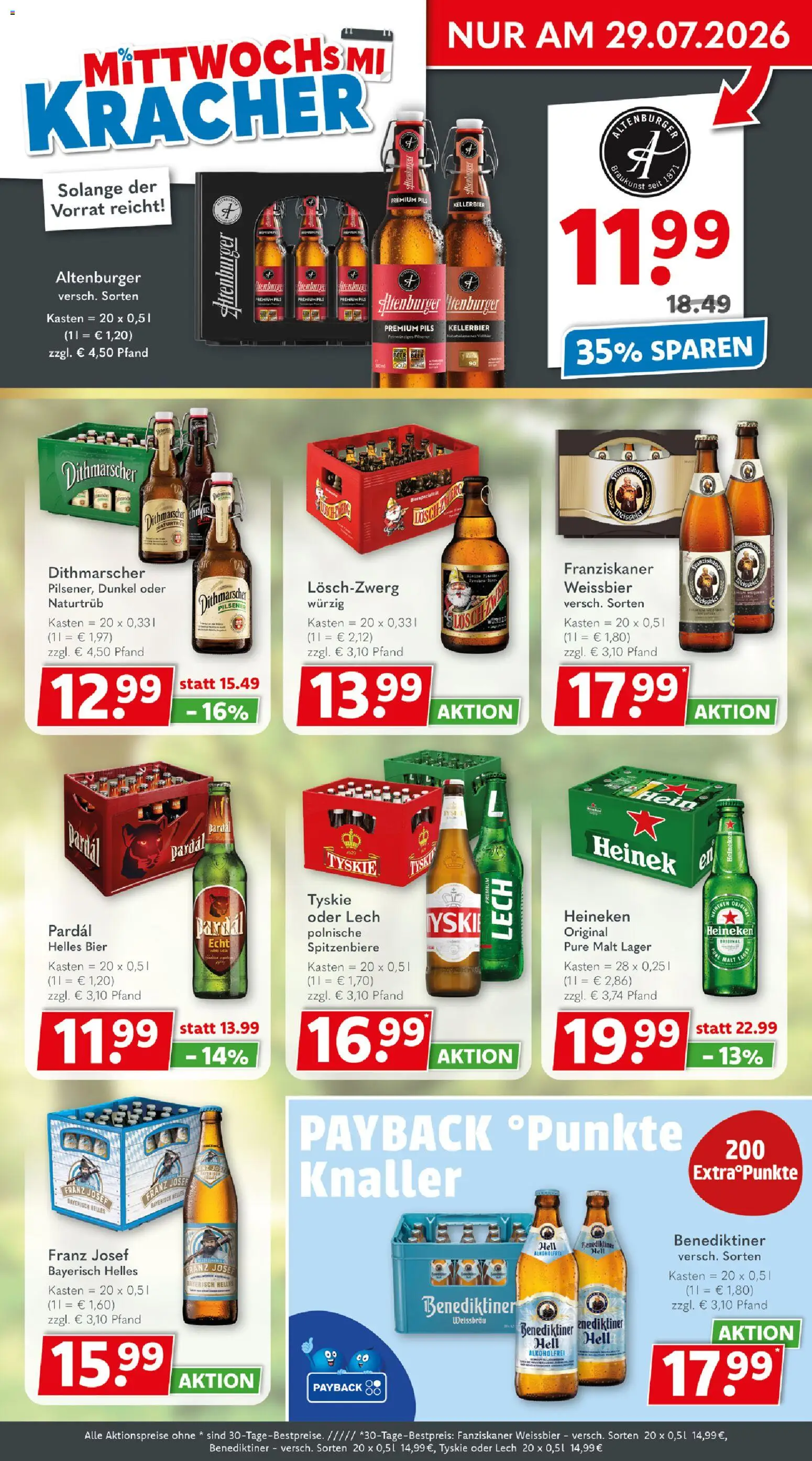 Getränkeland Prospekt – gültig ab 20.07.2026 | Seite: 3 | Produkte: Bier, Pils, Benediktiner hell, Heineken