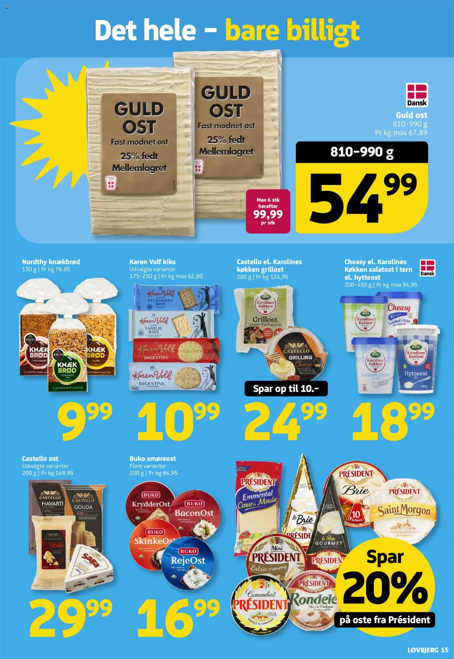 Løvbjerg tilbudsavis – gyldig fra 17/07/2026 | Side: 15 | Produkter: Camembert, Brød, Knækbrød, Vanilje