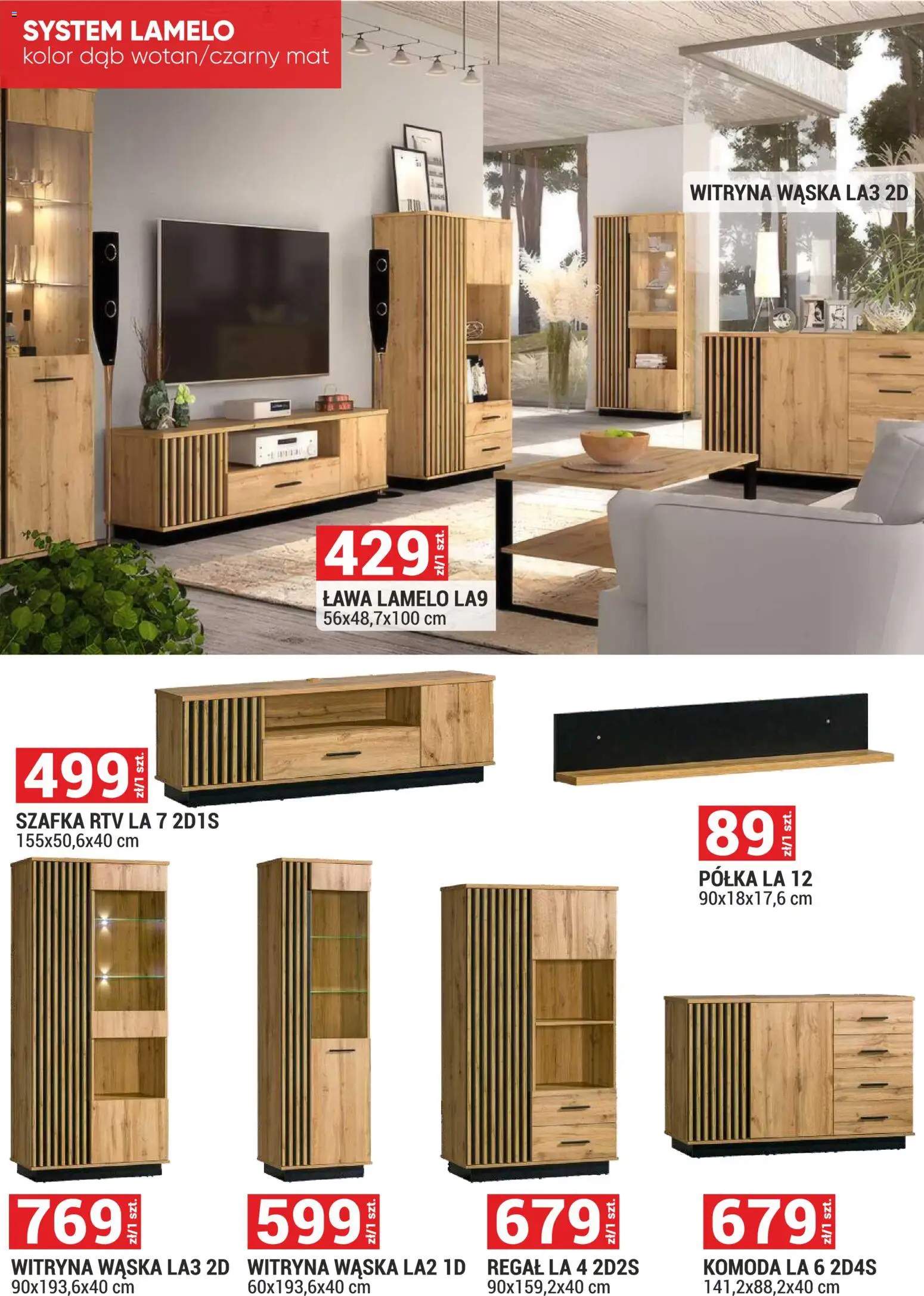 Merkury Market gazetka - Meble, Wypoczynki, Materace od 01.07.2026 | Strona: 4 | Produkty: Komoda, Półka, szafka RTV, Regał