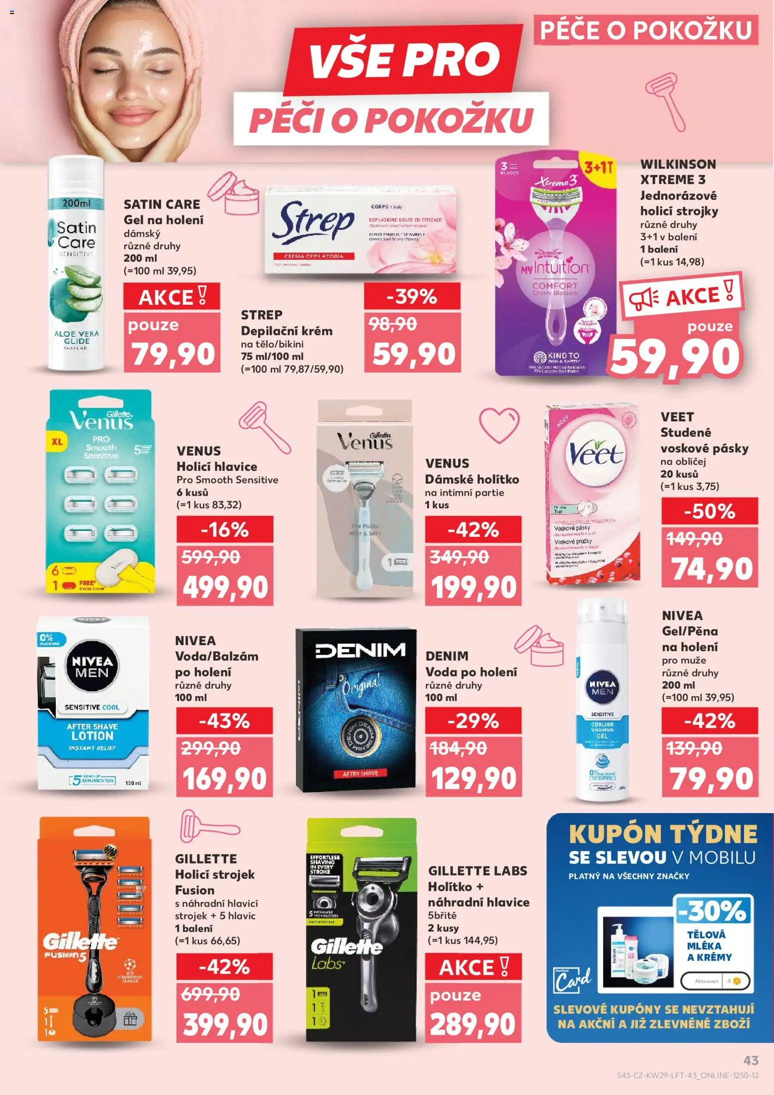 Kaufland leták - Plzeň od 15.07.2026 | Strana: 43 | Produkty: Voda po holení, Voda, Holicí strojek, Cd