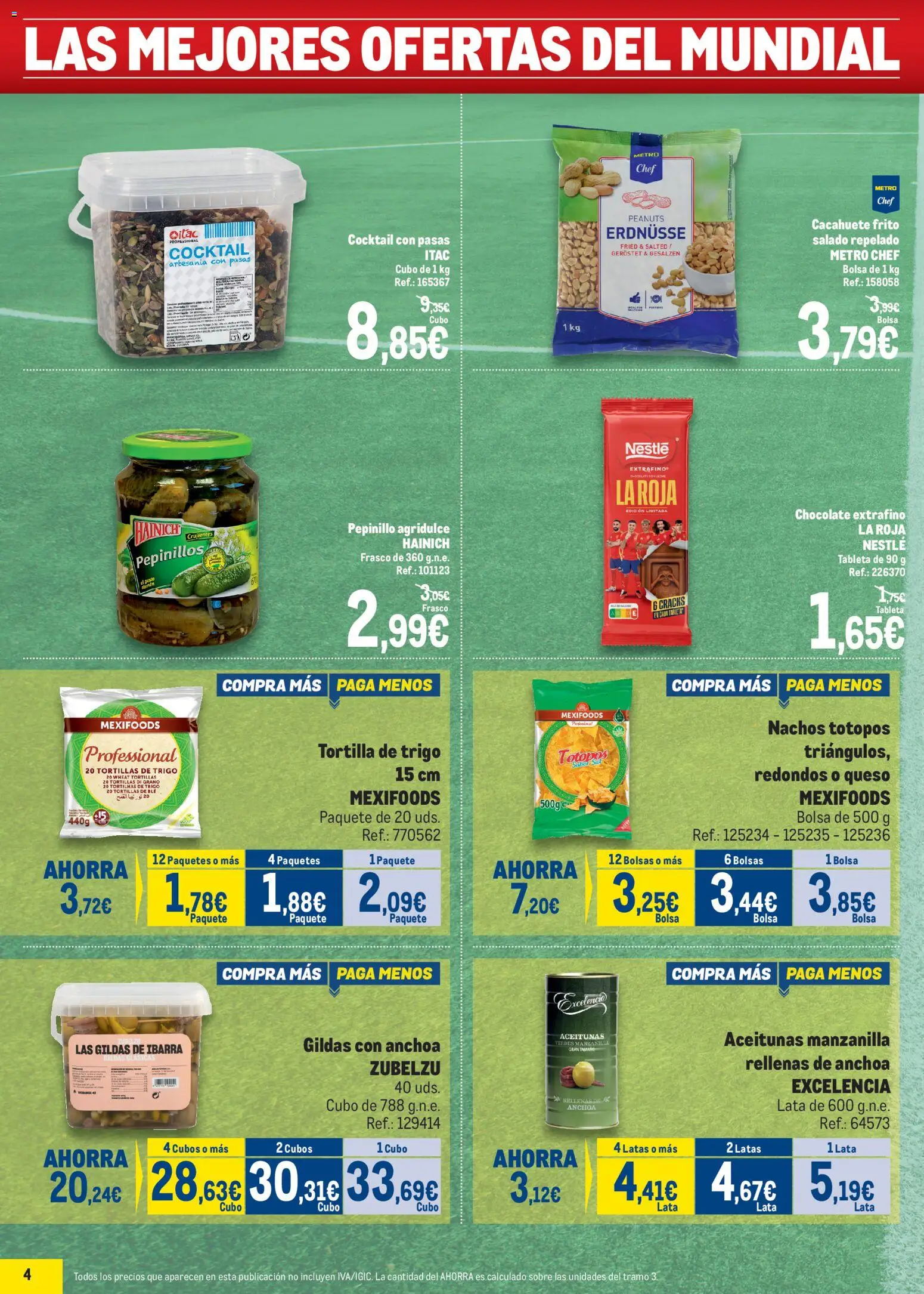 Makro Precios Mundial Centro │ válido desde el 01.06.2026 | Página: 4 | Productos: Queso, Chocolate, Tableta, Bolsa