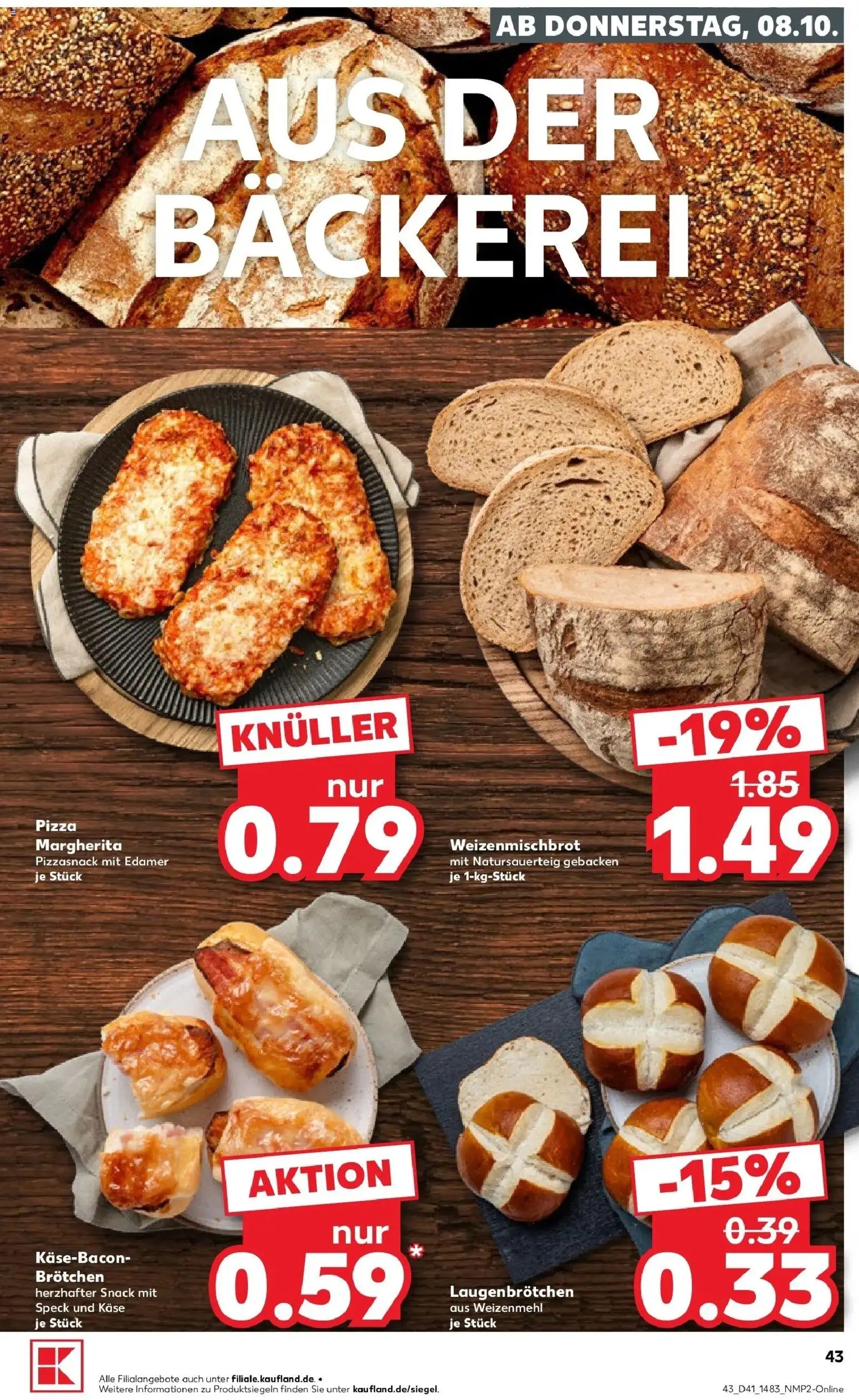 Prospekt Kaufland ab 05.10.2026 » Angebote Online zum Blättern | Seite: 53 | Produkte: Bäckerei, Käse, Weizenmehl, Edamer