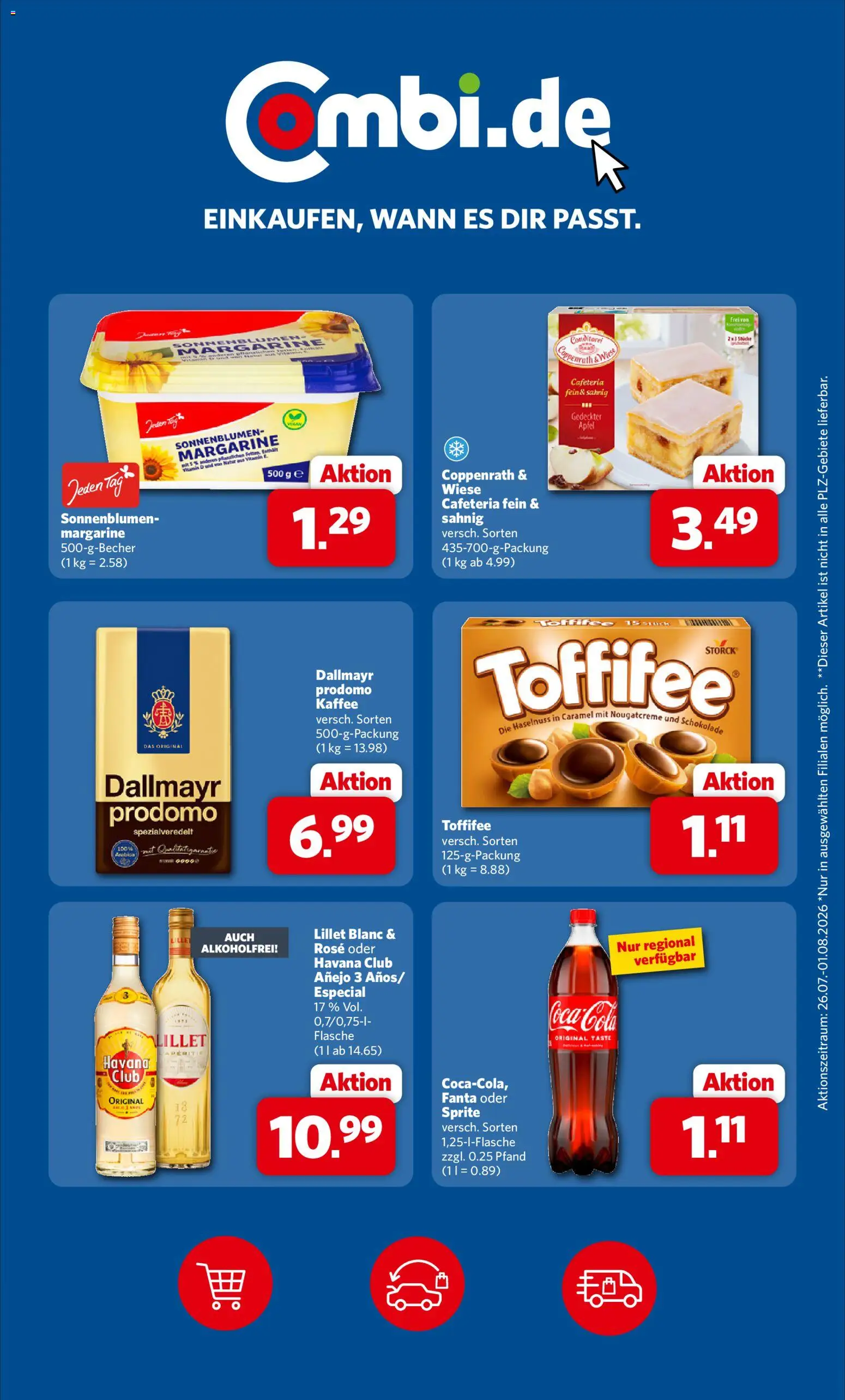 Combi Prospekt – gültig ab 27.07.2026 | Seite: 29 | Produkte: Havana club, Kaffee, Schokolade, Dallmayr
