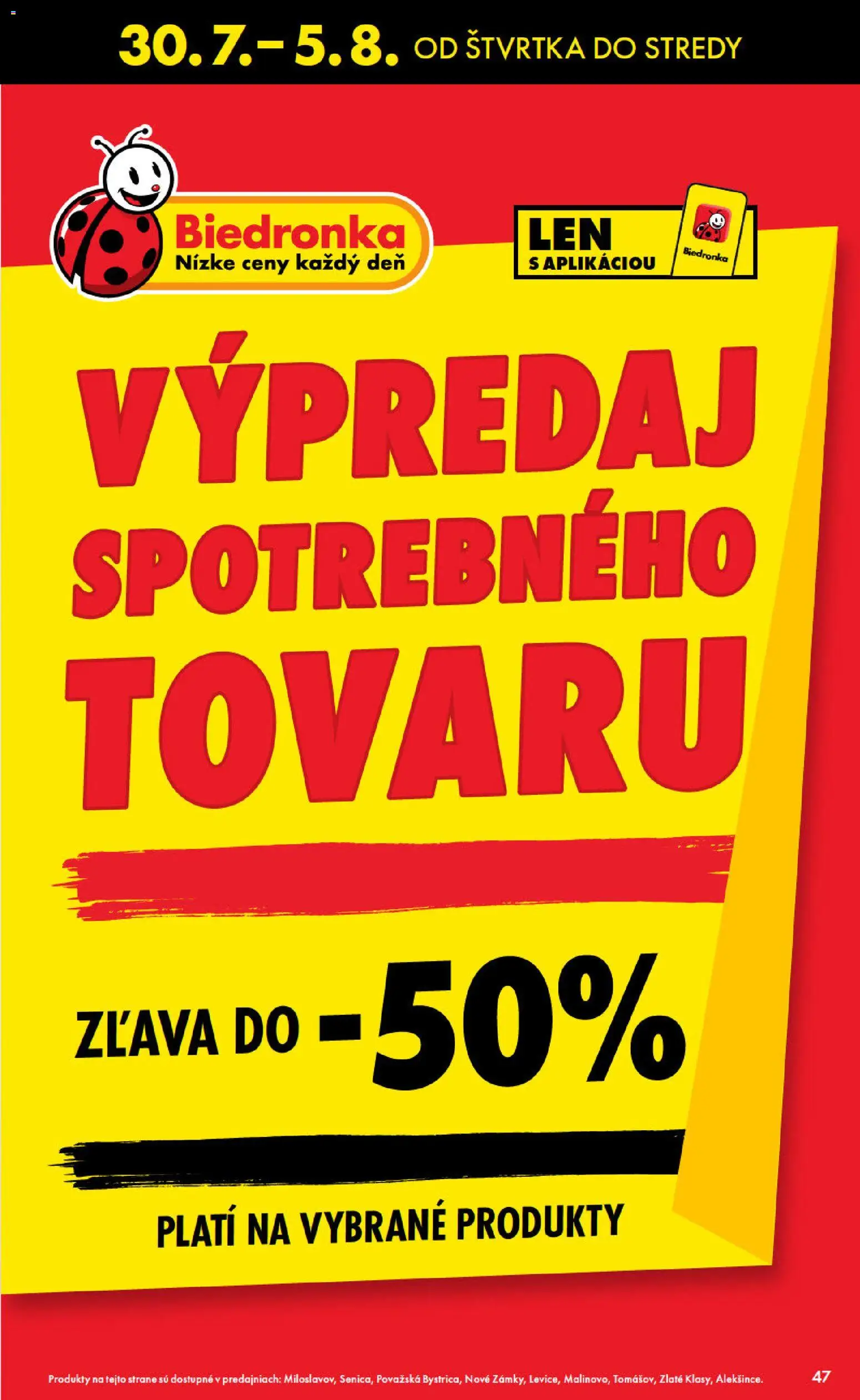 Nové Biedronka akcie – leták je platný od 30.07.2026 | Strana: 47