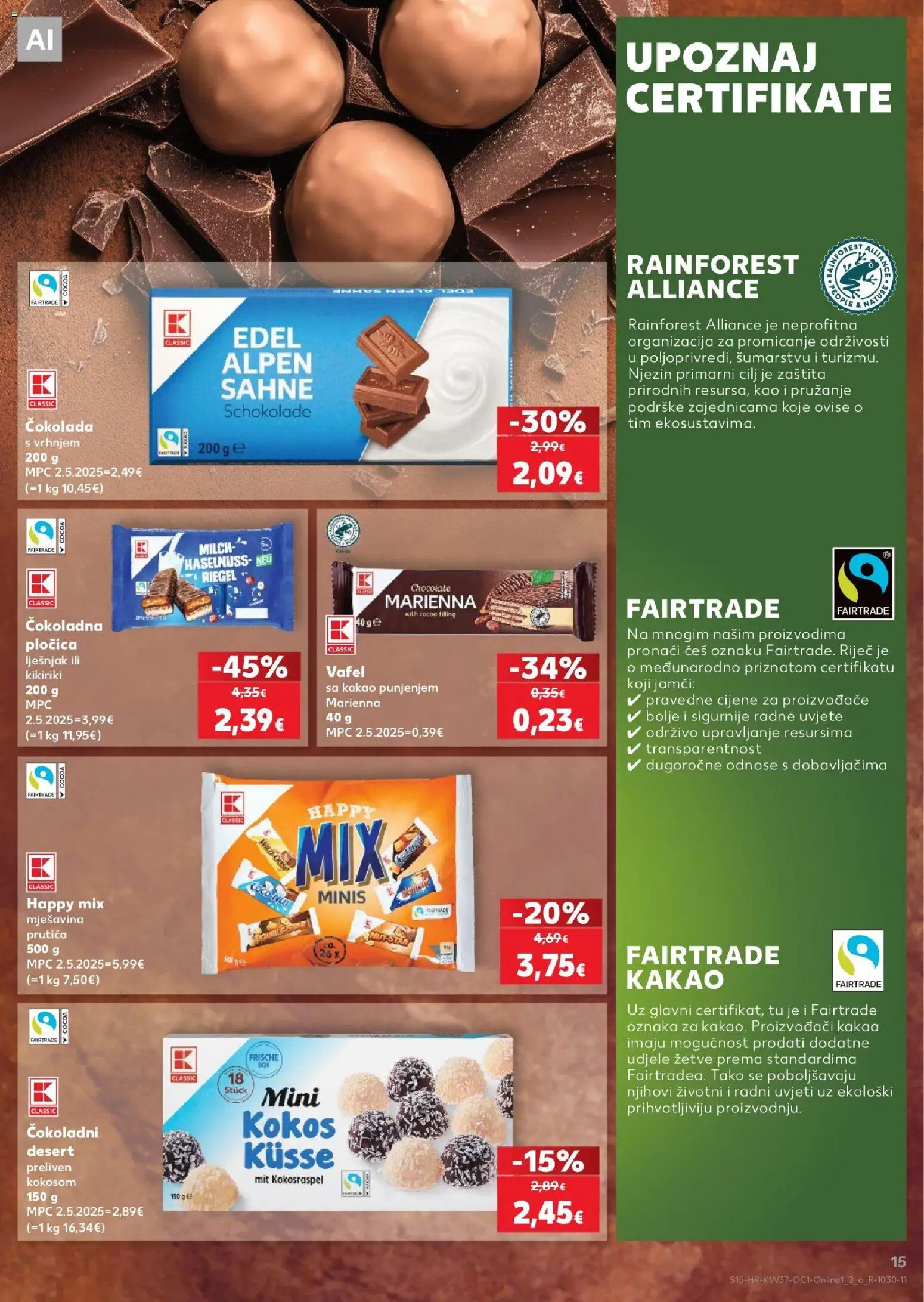 Kaufland HR akciós ujság - amely érvényes a következő dátumtól: 2026.09.09. | Oldal: 15