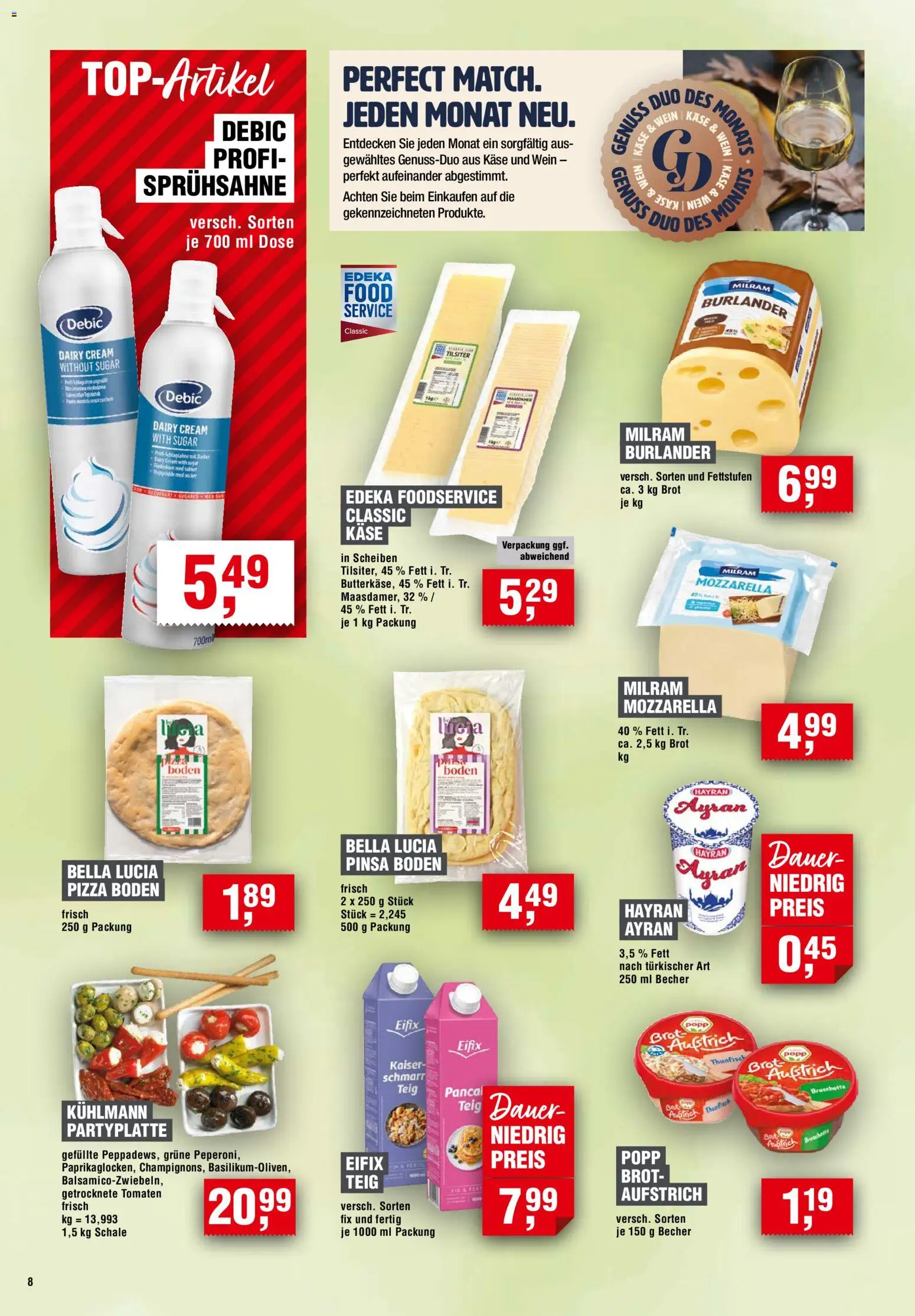 Handelshof Prospekt – gültig ab 08.10.2026 | Seite: 8 | Produkte: Mozzarella, Tomaten, Pizza, Wein