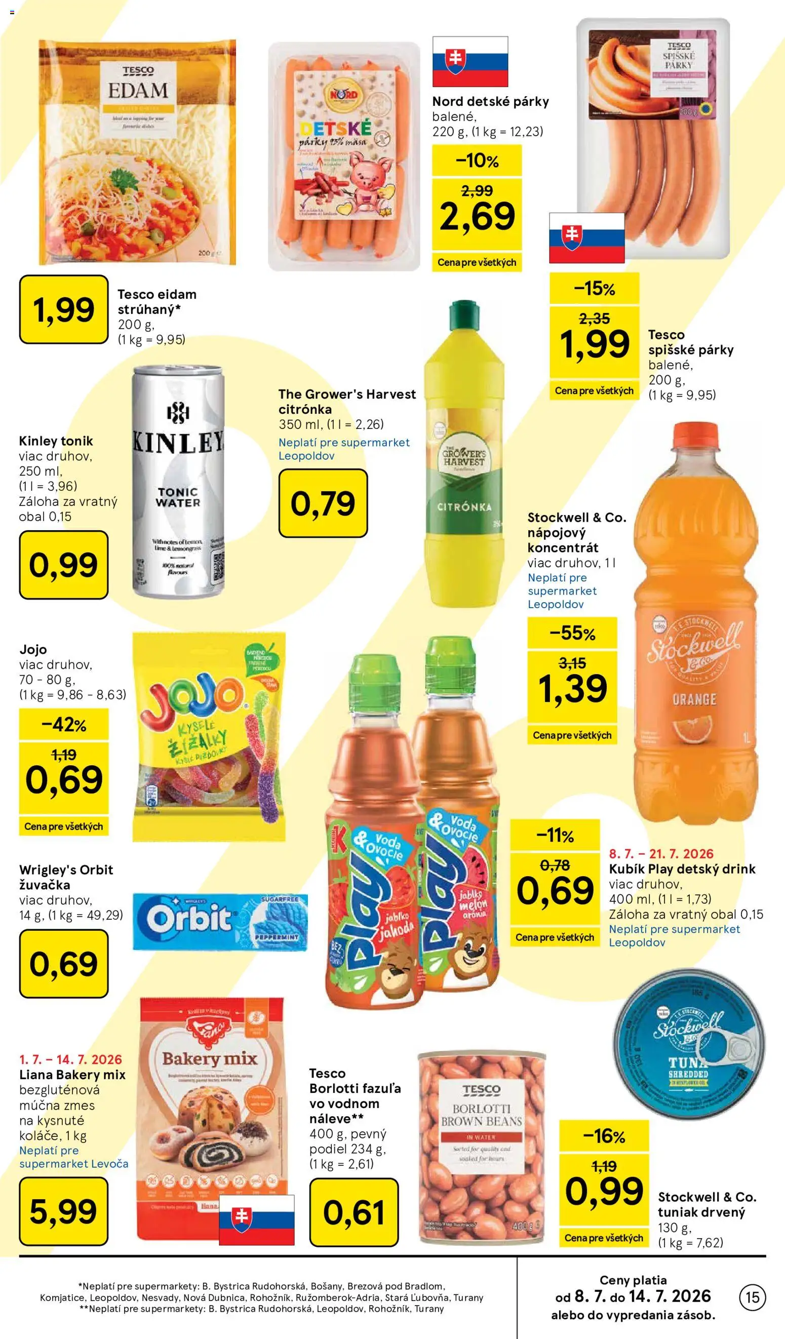 Nové Tesco akcie – leták je platný od 08.07.2026 | Strana: 15