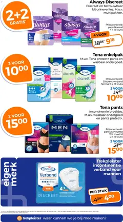 Trekpleister folder - Voorbeeld van een folder van Trekpleister, geldig van 15-09-2026 | Pagina: 29 | Producten: Kan, Inlegkruisjes, Ondergoed, Pads