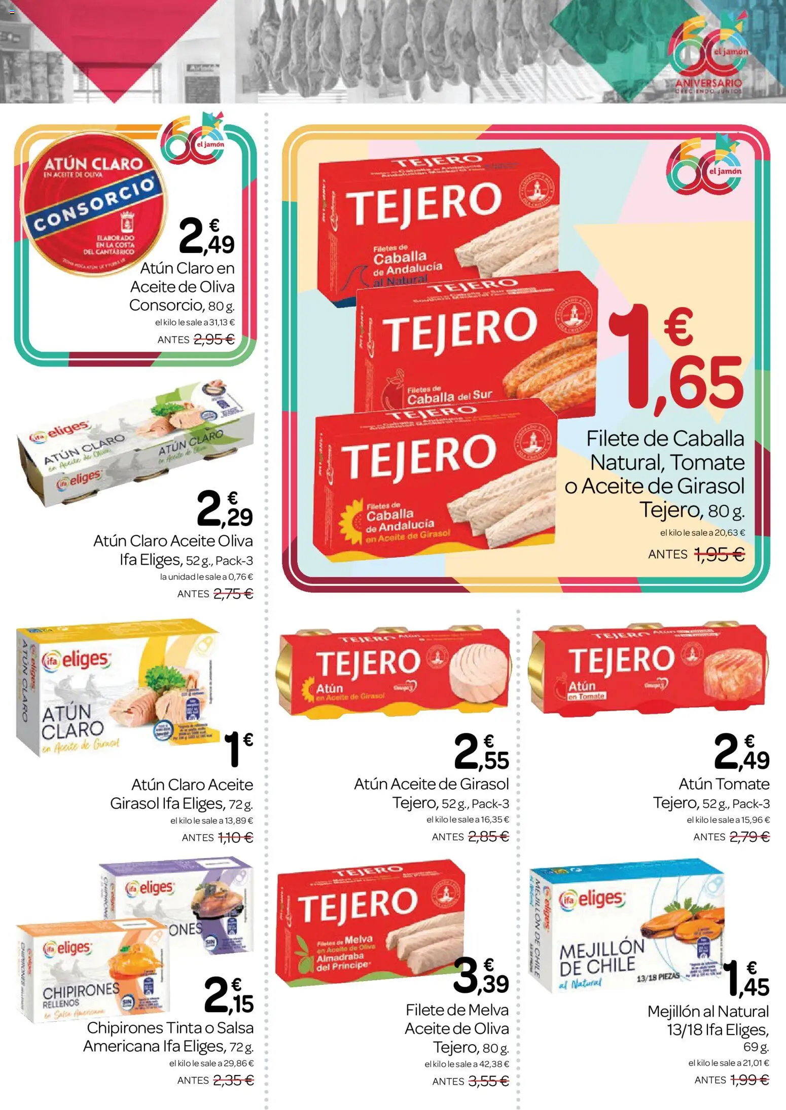 Supermercados El Jamón folleto │ válido desde el 24/09/2026 | Página: 9 | Productos: Aceite, Aceite de girasol, Caballa, Atún claro
