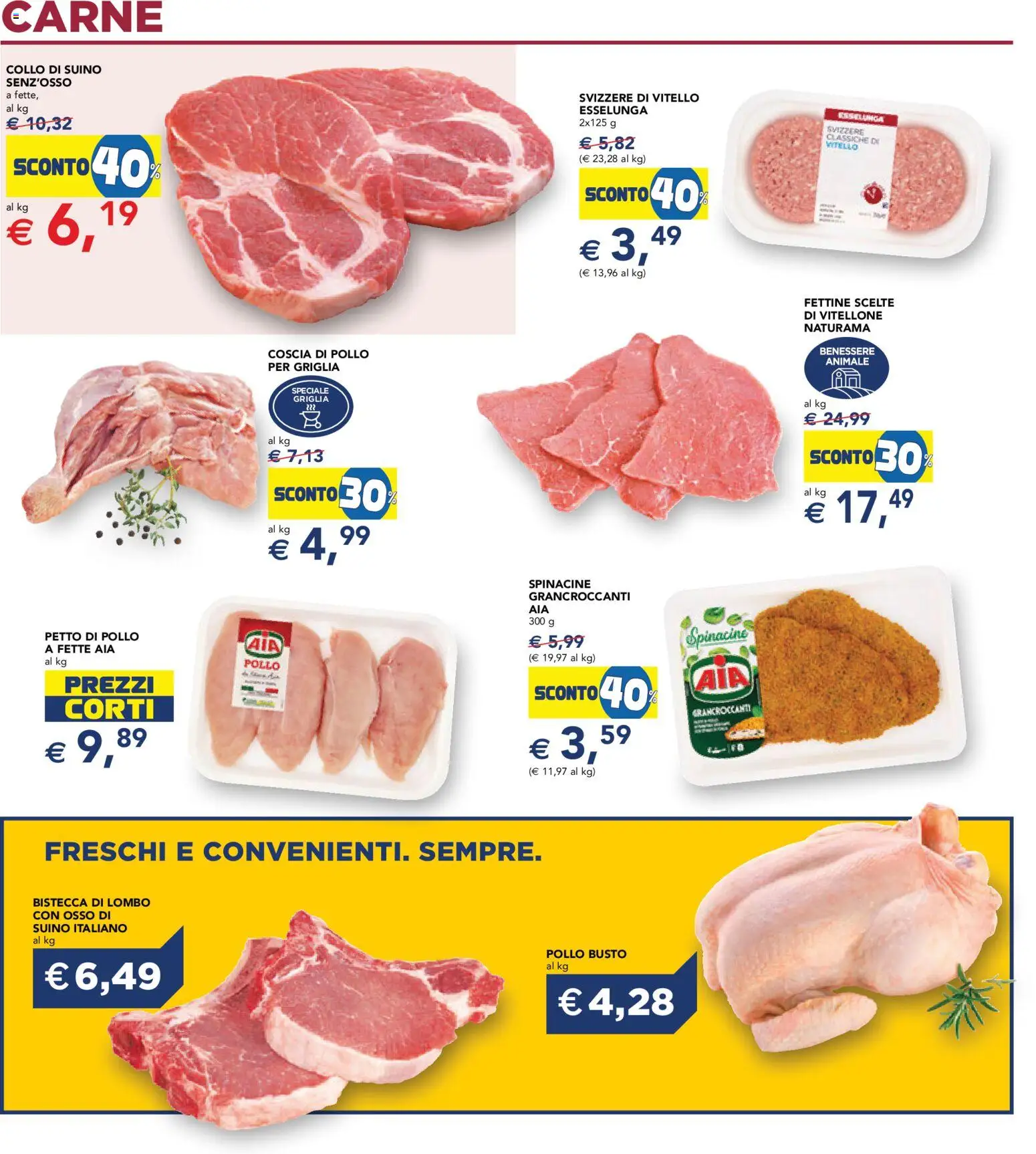 Volantino Esselunga S del 18.05.2026 | Pagina: 4 | Prodotti: Pollo, Suino, Vitello, Griglia