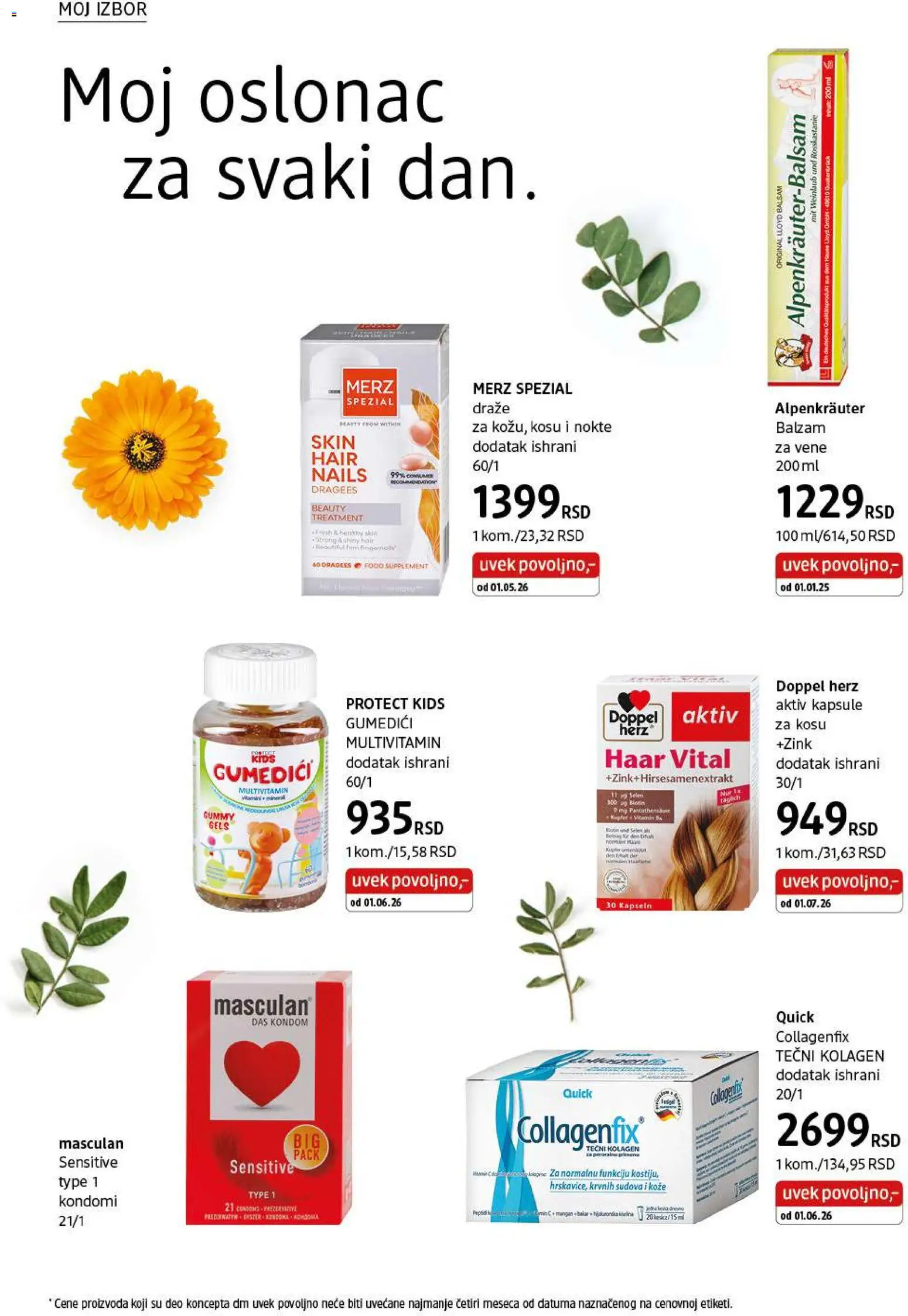 DM Drogerie katalog - važi od 01.08.2026 | Strana: 4 | Proizvode: Kapsule, So, Balzam