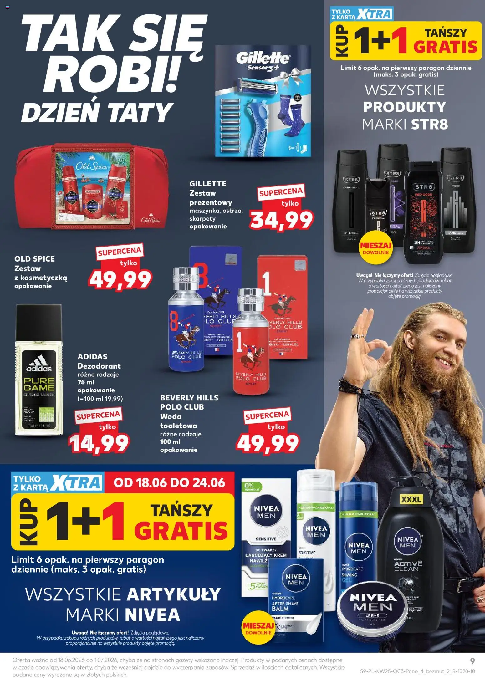 Kaufland Polsko leták - Drogerię od 18.06.2026 | Strana: 9 | Produkty: Nivea, Krém, Old Spice