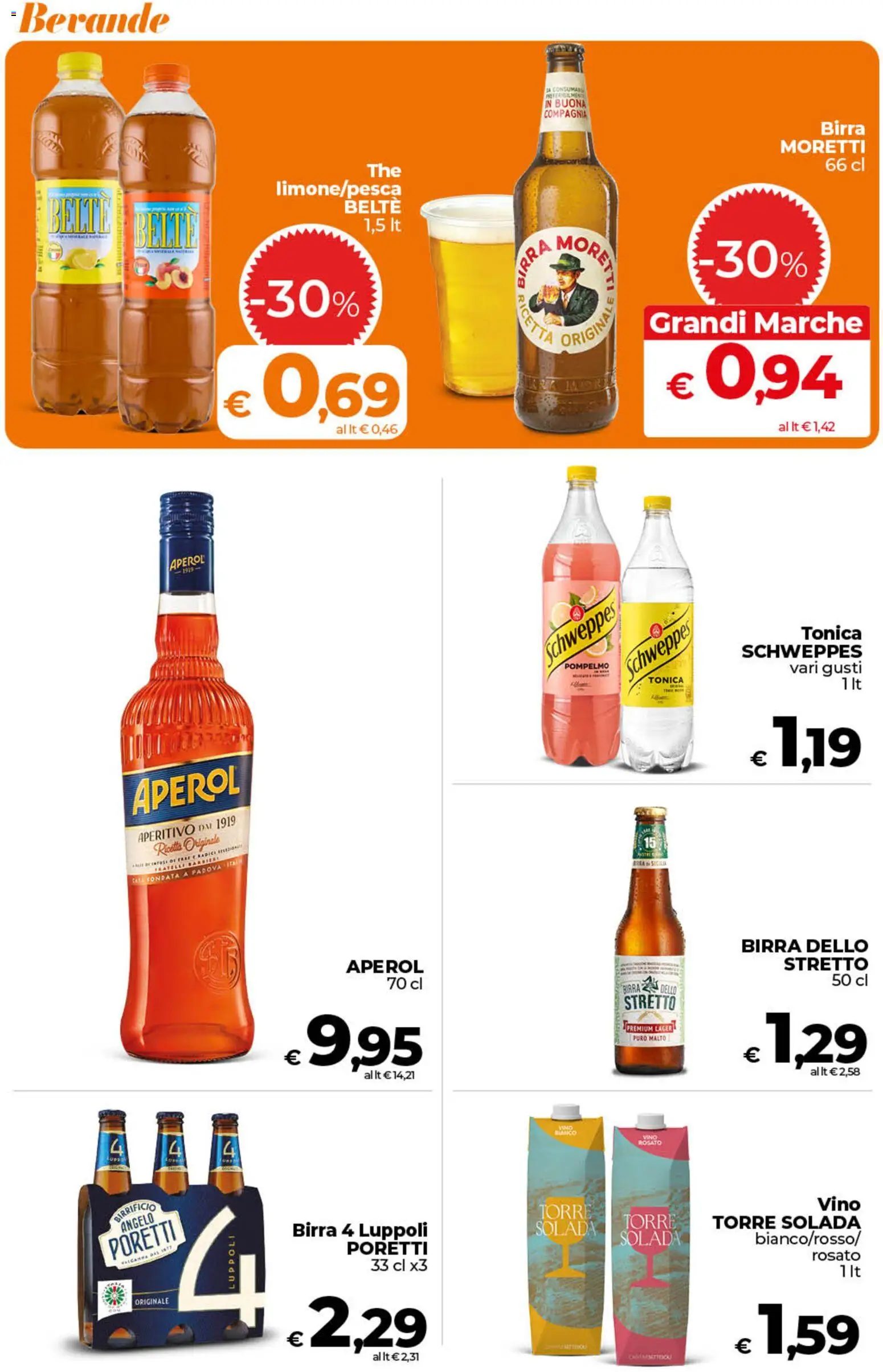 Volantino Ipercoop del 11/09/2026 | Pagina: 50 | Prodotti: Birra, Vino, Aperol, Aperitivo