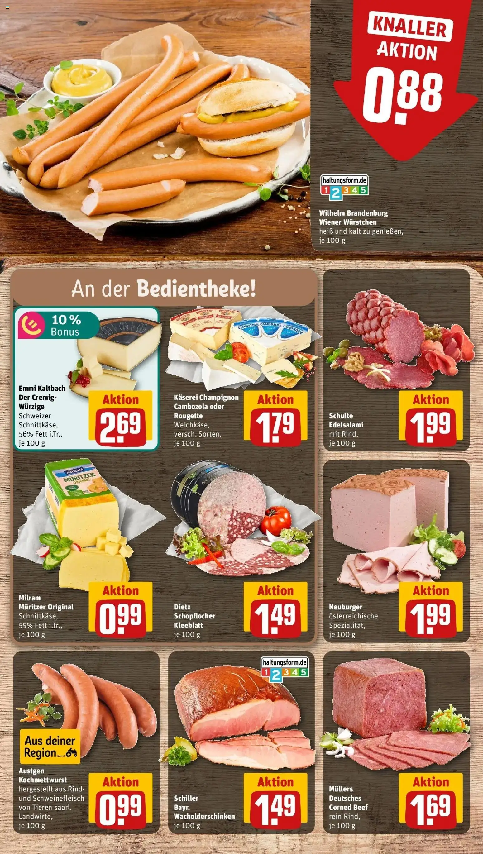 REWE Prospekt ab 28.09.2026 zum Blättern » Angebote | Seite: 18 | Produkte: Wiener wurstchen, Milram, Schweinefleisch