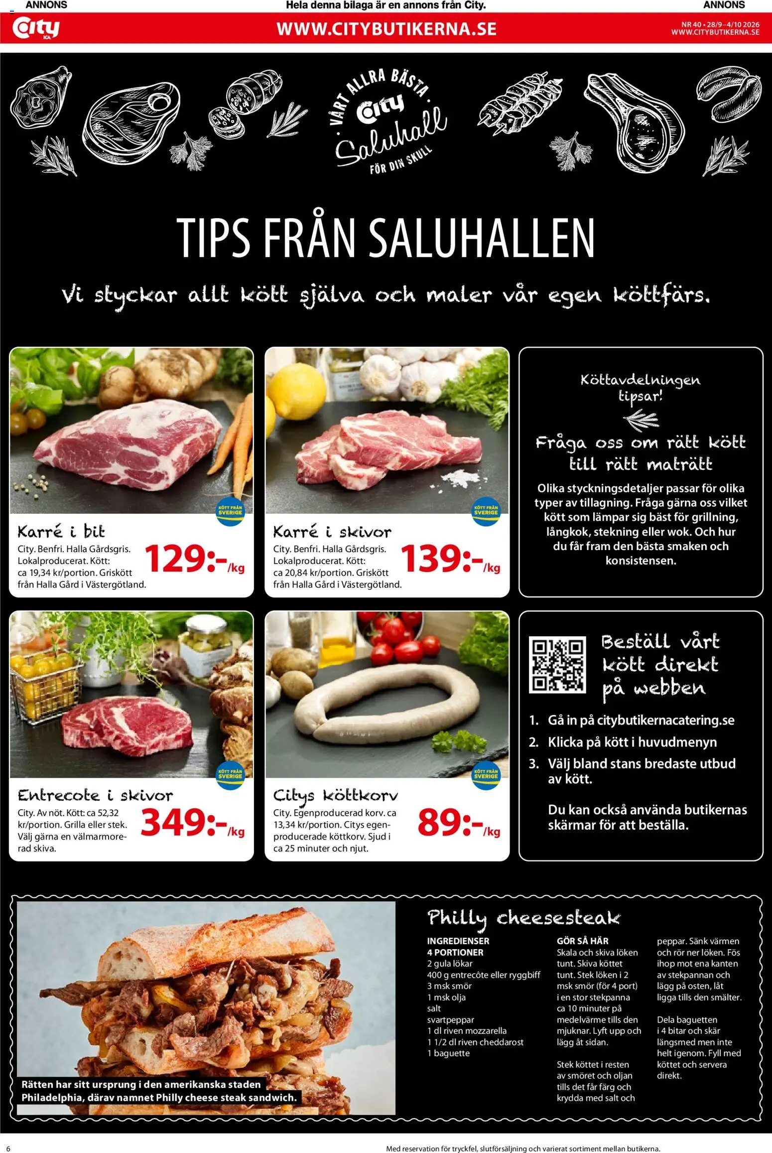 ICA Kvantum reklamblad aktuell från 28/09/2026 | Sida: 6 | Produkter: Salt, Smör, Olja, Stekpanna